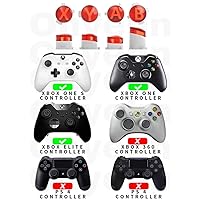 Vista 5 de Onyehn 2-pack Replacement Thumbsticks Joysticks Black Replacement LB RB Bumpers Triggers Buttons(with ABXY Buttons Mod Kit and T6 T8 Screwdriver