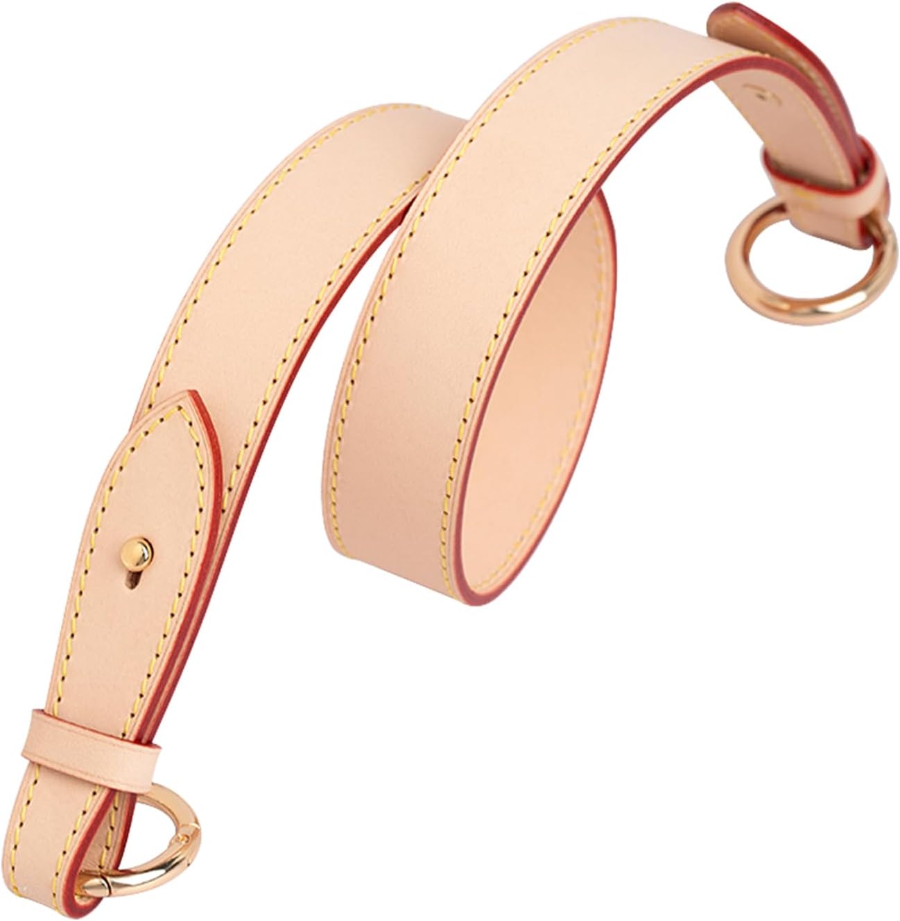 KIYOMIL Genuine Vachetta Leather Shoulder Bag Strap Replacement for Graceful Handbag(APRICOT-Length:25.6in) - Image 5
