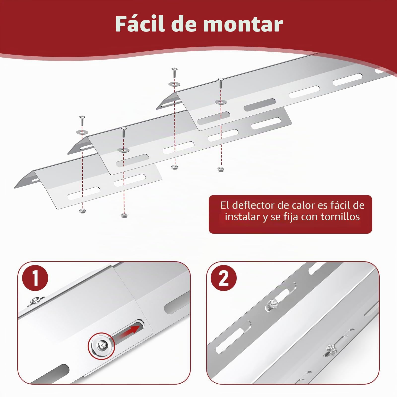 Quemador universal, quemador ajustable de acero inoxidable 30,8 a 44,9, accesorio para piezas de repuesto de parrilla de gas, quemador universal Coisien para Master Forge Perfect Flame y otros