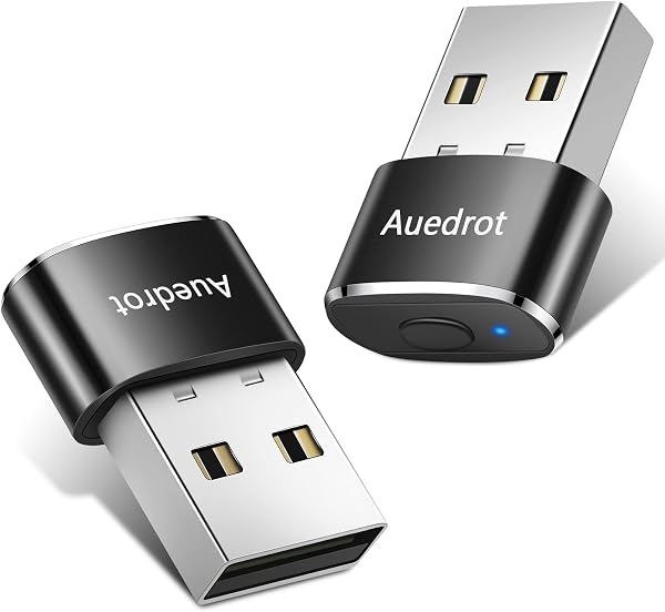 AUEDROT Mouse Jiggler Undetectable Metal USB Mouse Mover with Switch Button, Automatic Mini Mouse Wiggler with 2 Jiggle Modes, Driver-Free, Plug-and-Play, Keep Computer/Laptop Awake, Black, 2 PCS - 1