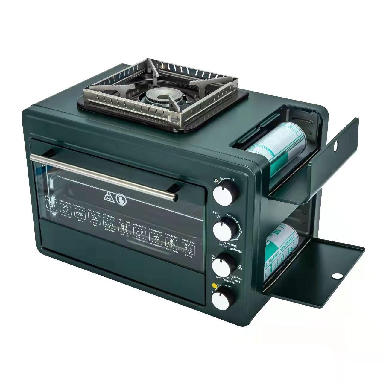 Cuisinière à gaz portable avec allumage automatique intégré