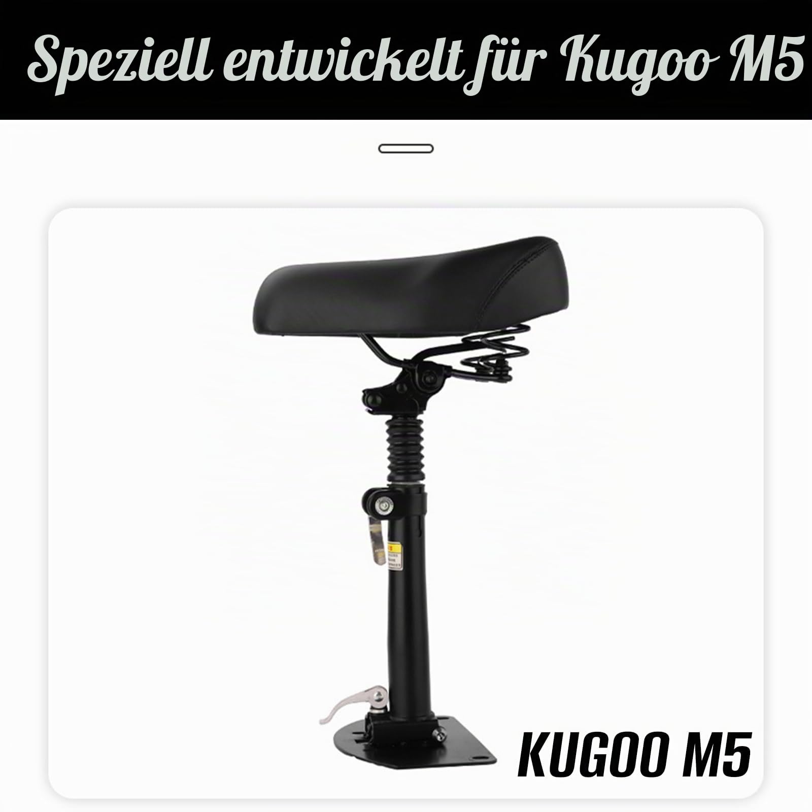 Elektroroller Sitz, 40-55CM höhenverstellbar Klappsitz für Elektroroller, mit Stoßdämpfender Sitzkissen und tragbarer Schultergurt