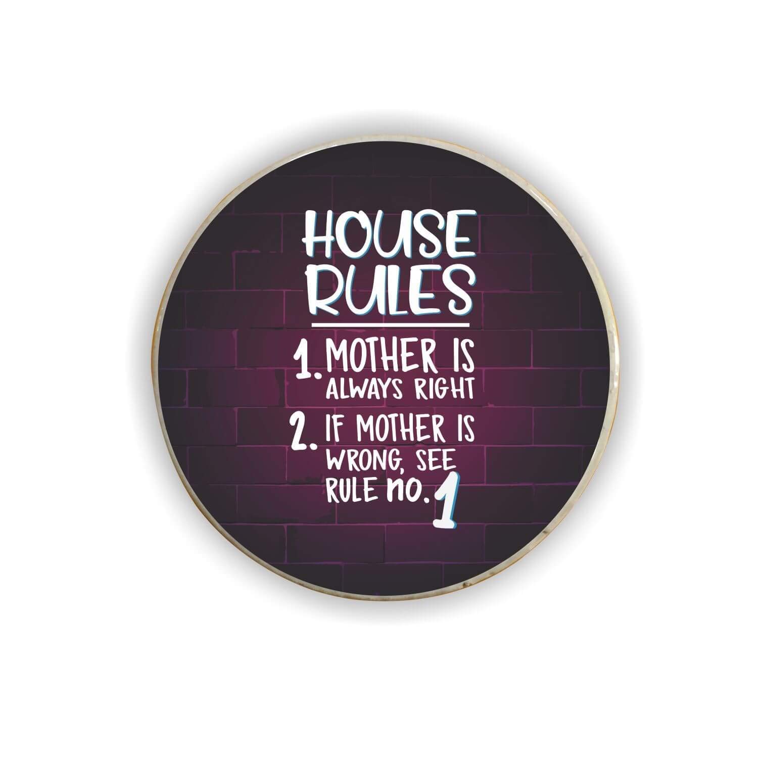TheYaYaCafe for Mother Printed (Round) Acrylic Fridge Magnet - House Rule (B08WJ89ZXQ) Amazon Price History, Amazon Price Tracker