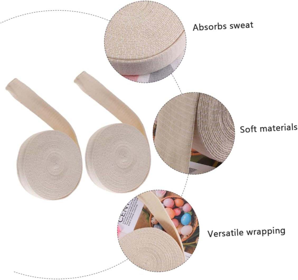 Didiseaon 2rolls Cotton Stockinette Tubular Bandages Pack Flexible and Reusable Elastic Bandage for Arm Leg and Joint Comfort for Dressing and Padding