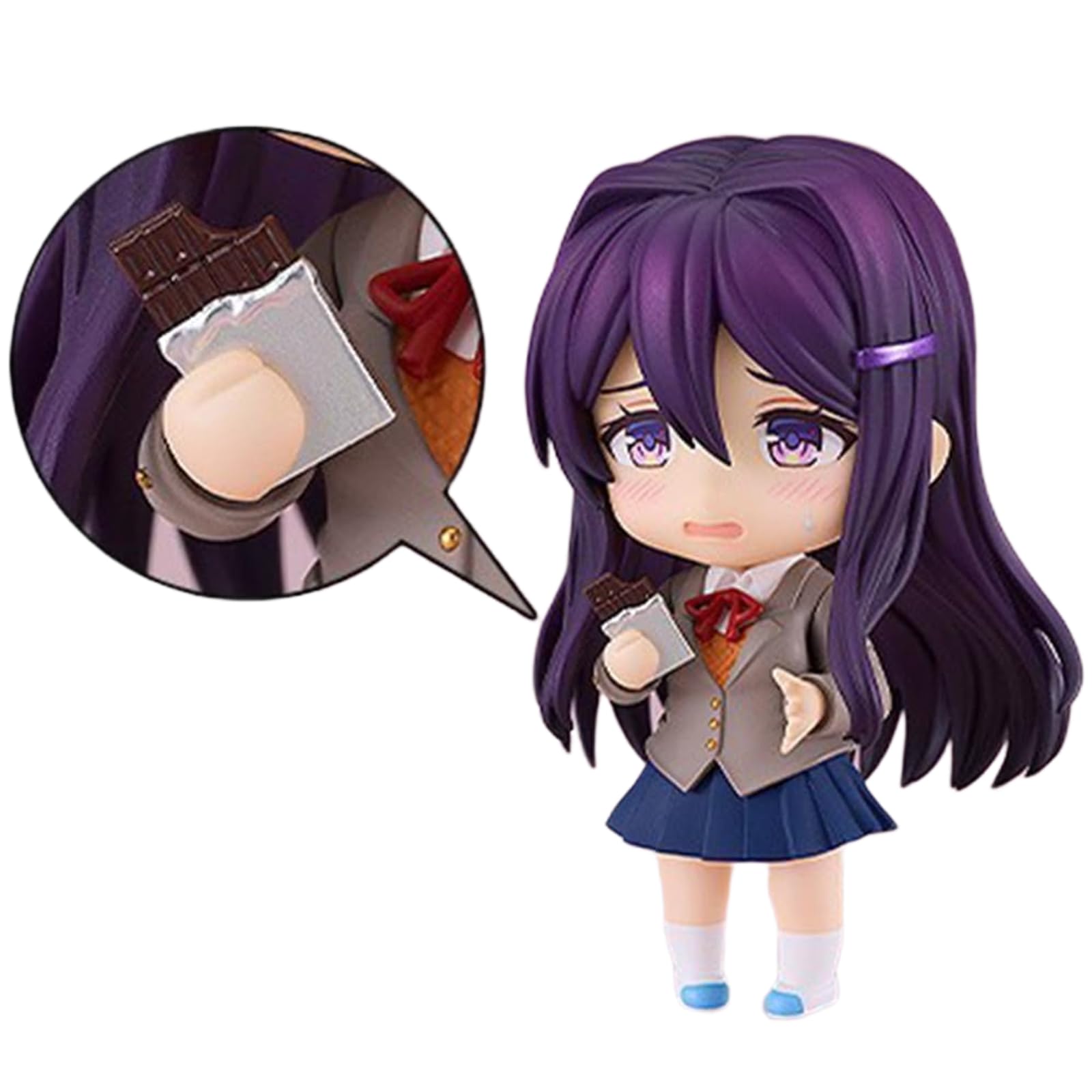 Epitome Monika Sayorii Q Version Anime Figure - Figurine Action Remplaçable Visage & Accessoires PVC 10cm