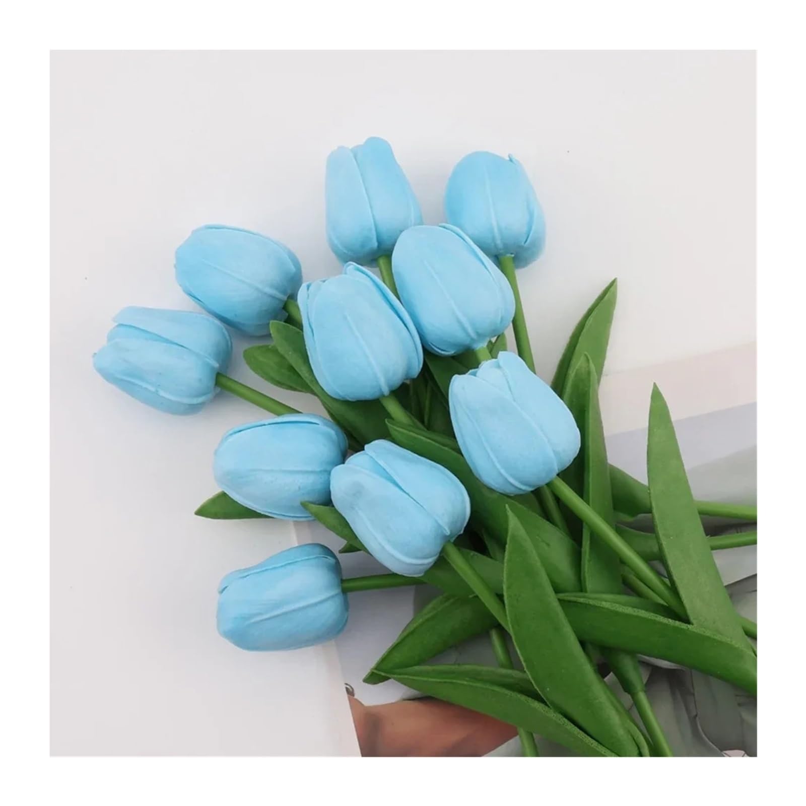 XIANGMLING 6Pcs Artificial Tulip Flower Garland, Wedding Garden Arch Bouquet for Home Vase Decor(Color15)