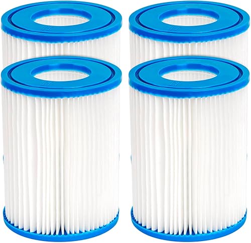 4 filtros de piscina compatibles con tipo II, filtro de repuesto para bombas de filtro de spa Lay Z