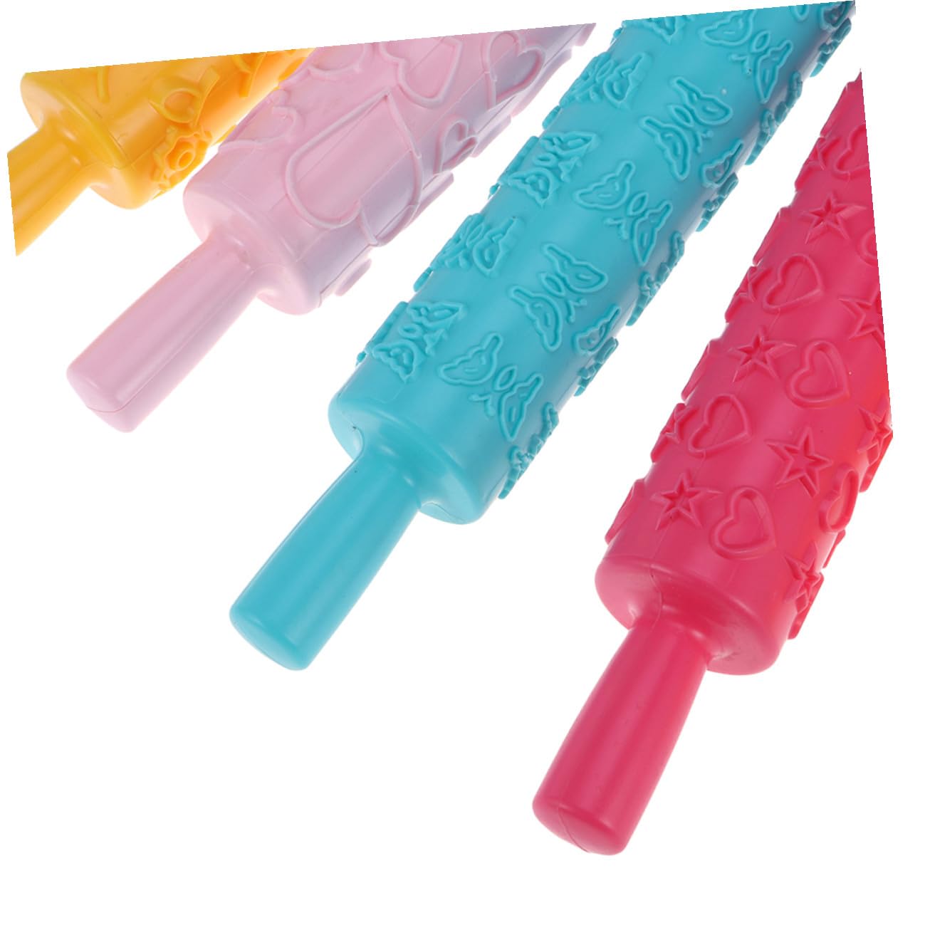 Alipis 8 pièces Pâtisserie Plastique Alimentaire Embosseurs Texturés Multifonction pour Décoration Gâteaux DIY Outil Pâtisserie Facile à Nettoyer et Maniable Accessoires pour Fondant et