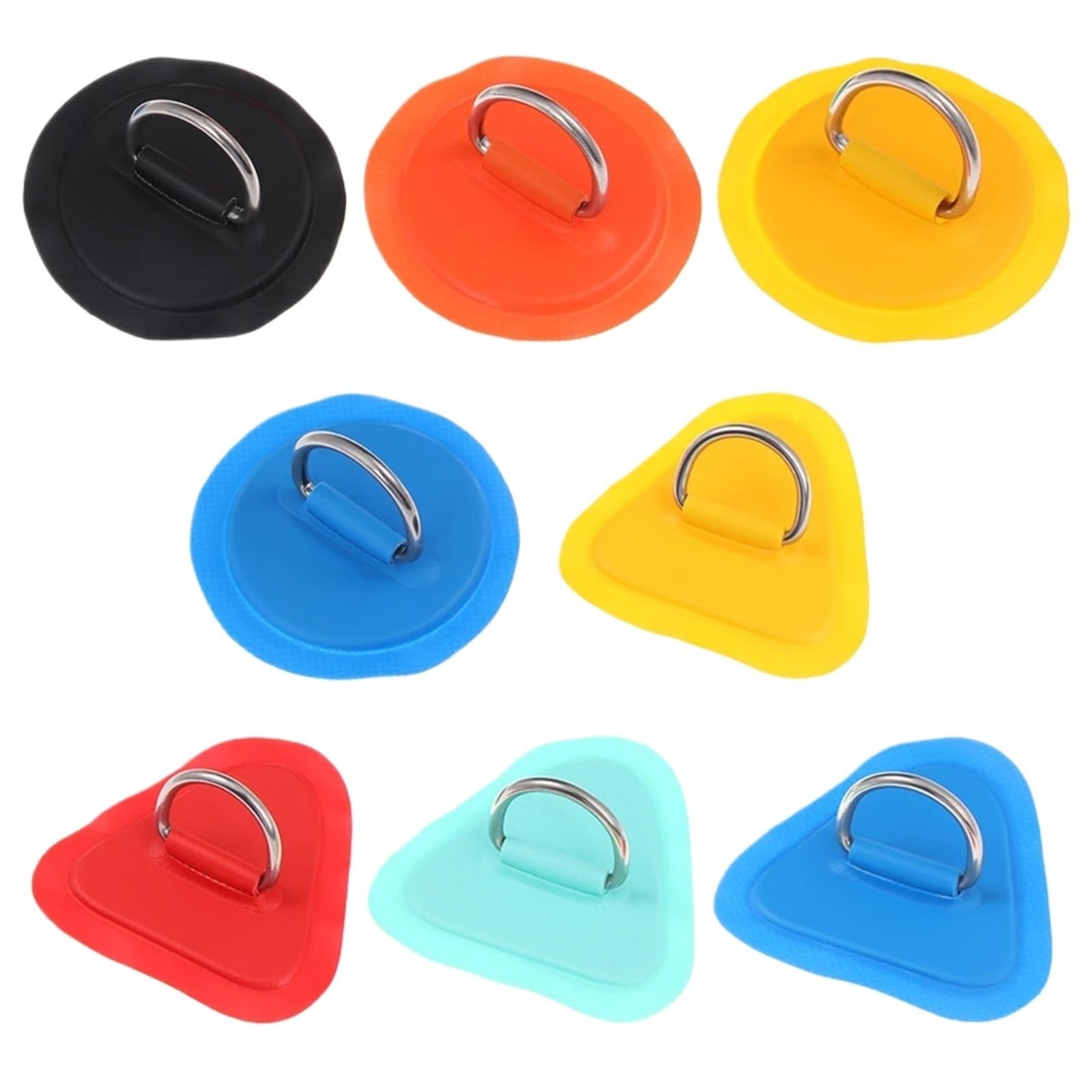 D-Ring-Patch aus PVC-Edelstahl