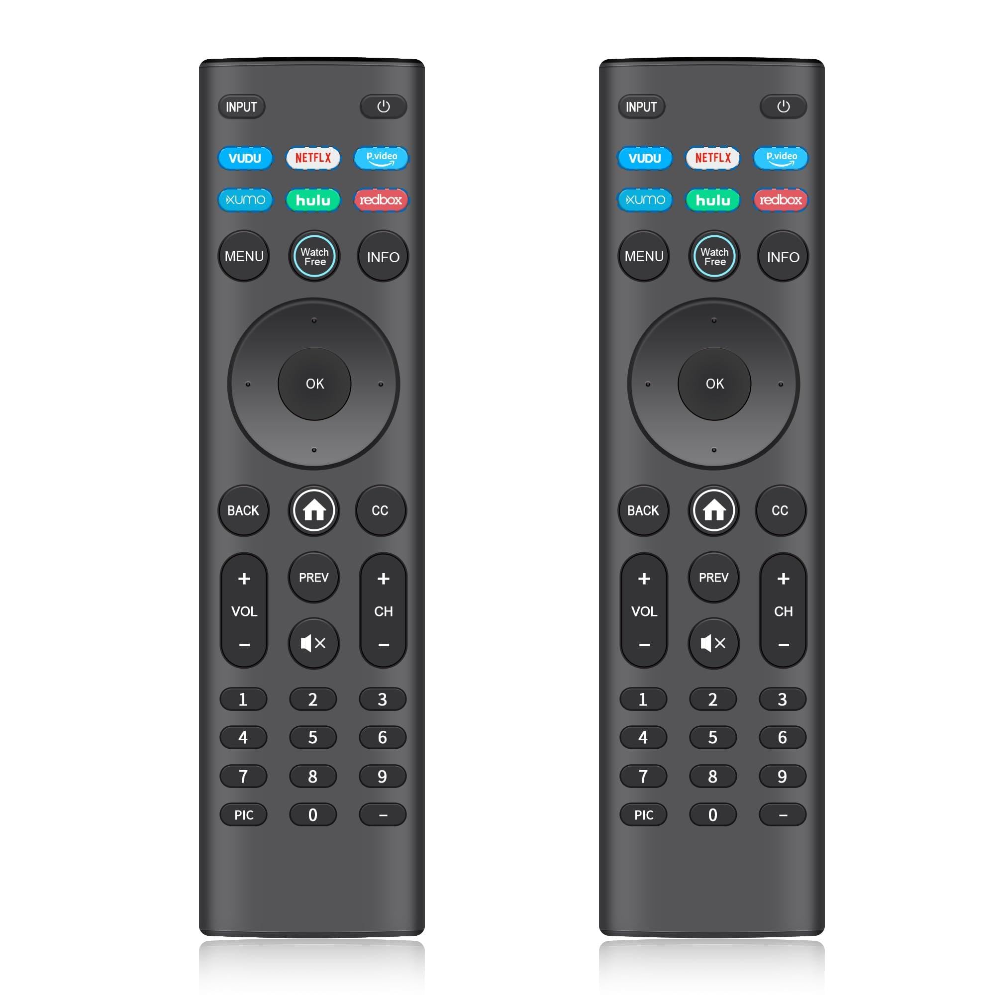 【Pack of 2】 for VIZIO Smart TV Remote Replacement for XRT140 XRT136 XRT260 XRT270 with 6 Shortcut Buttons Universal Remote for Vizio Smartcast D/E/M/P/PX/V/OLED-Series - No Setup Needed