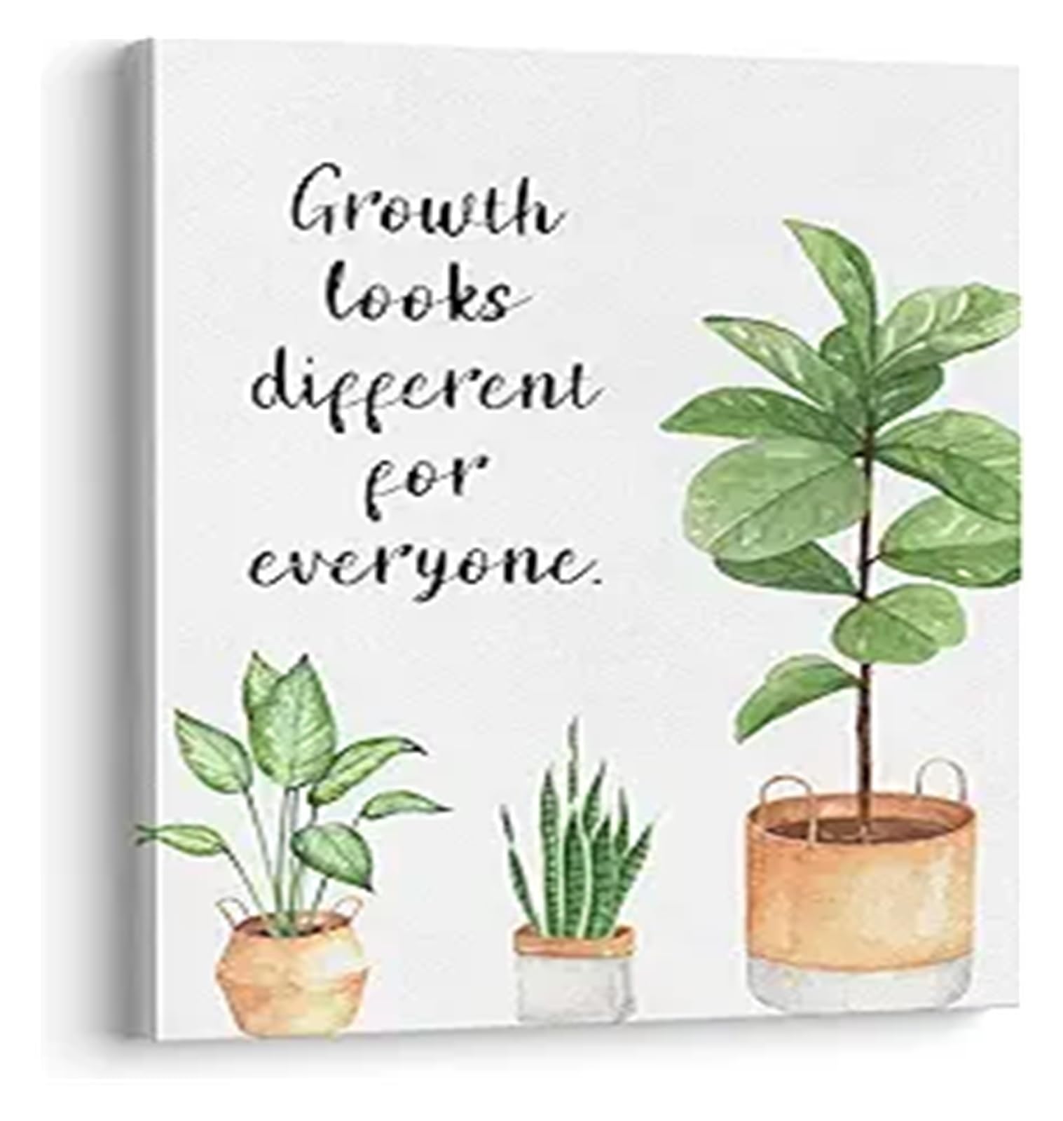 RNUMLIGH Growth Looks Different for Everyone, Mental Health Growth Mindset Poster for Classroom, Counseling & Workspace(Framed,12x18inch(30x45cm))