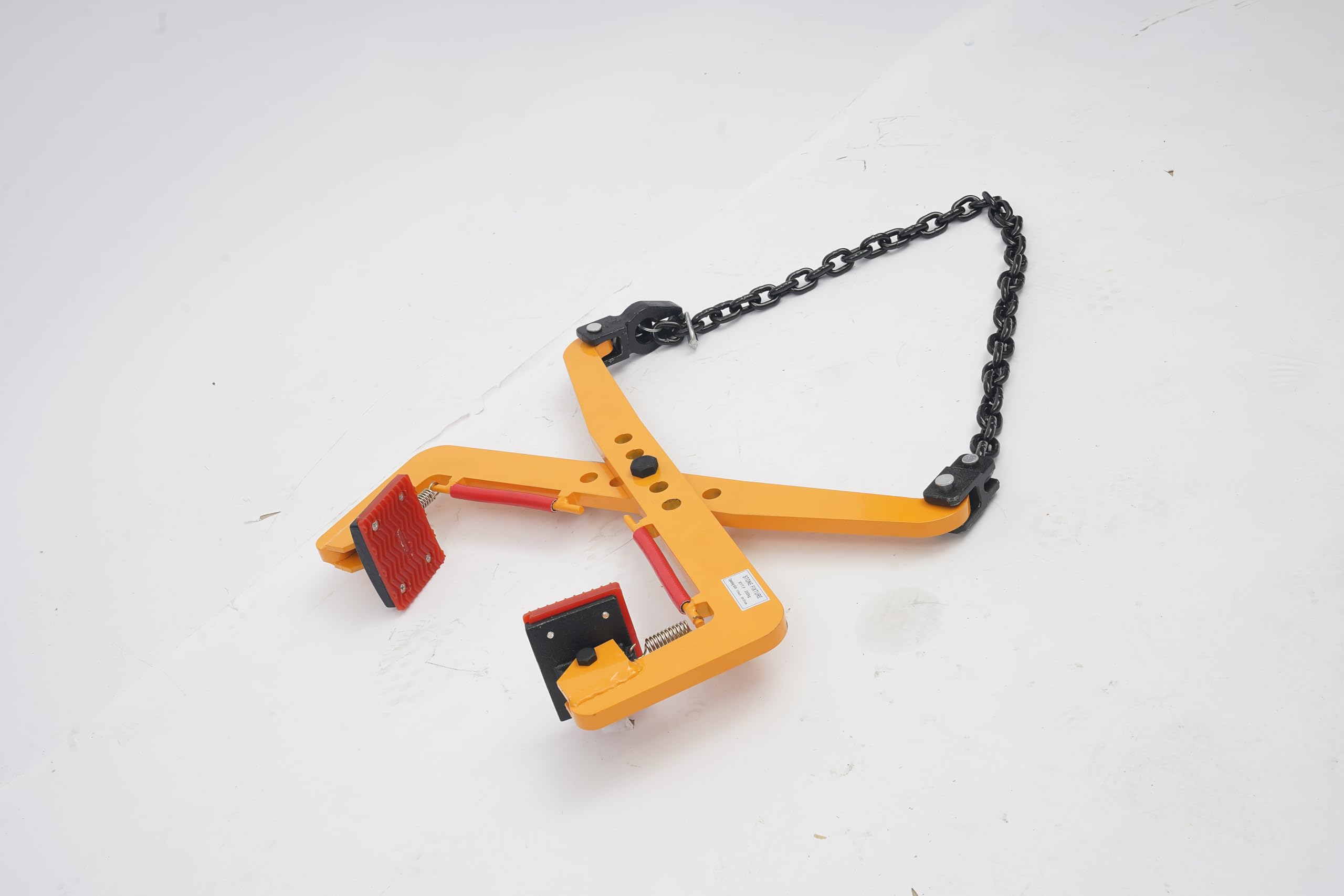 Versetzzange Bordsteinzange 350kg,Öffnung 30-51cm | Hebezange Steinheber mit Gummi-Chuck Sicherer Hebeklemme Stahl BordsteinträGer FüR Holz Steine Stufenzange Treppenzange