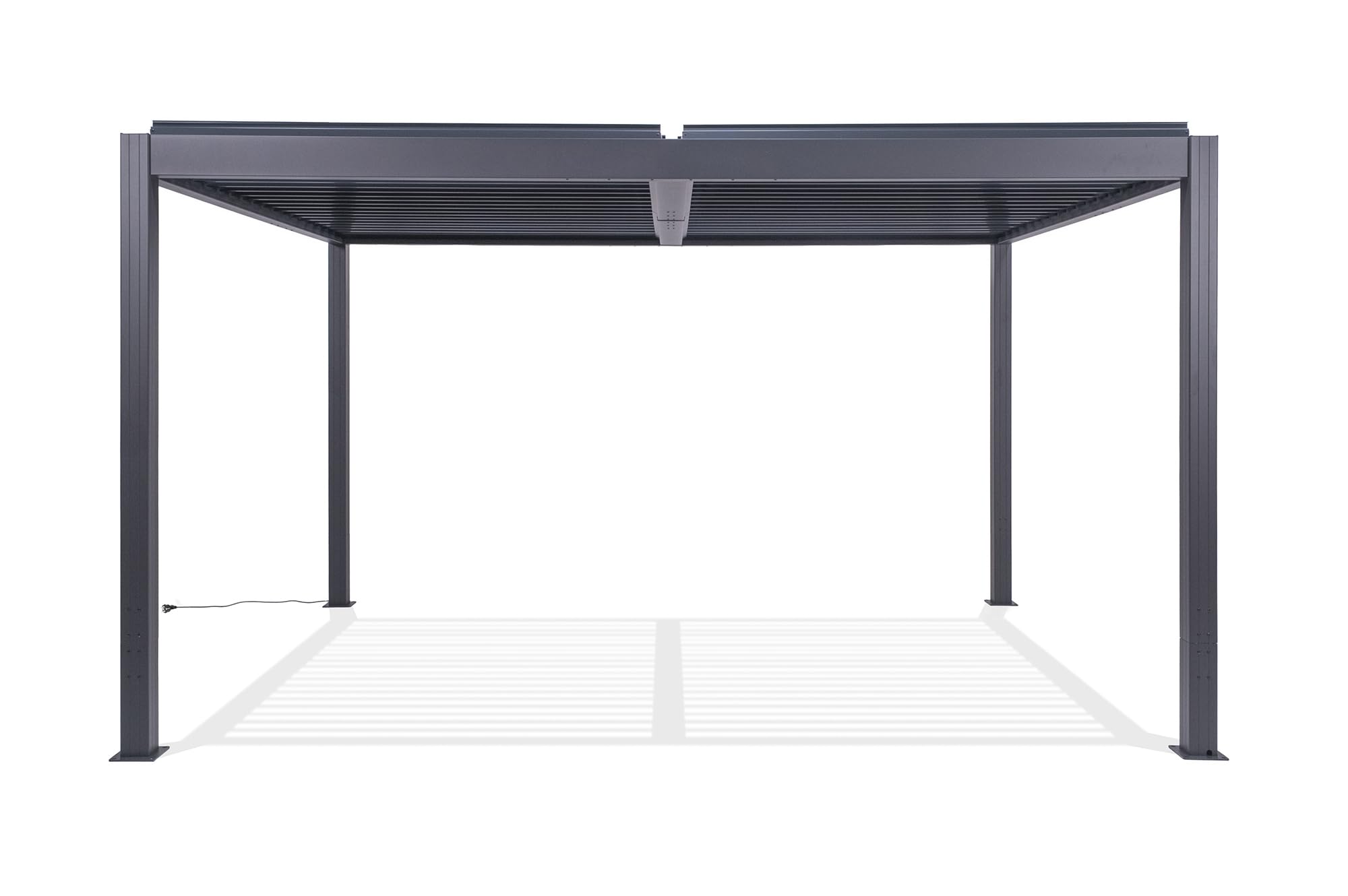 Cazeboo Pergola bioklimatyczna SANTA 4x3m z napędem elektrycznym w kolorze szarym aluminiowym