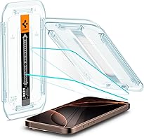 Spigen 鋼化玻璃屏幕保護膜 [GlasTR EZ FIT] 專為 iPhone 16 Pro Max 設計 [2 件裝]