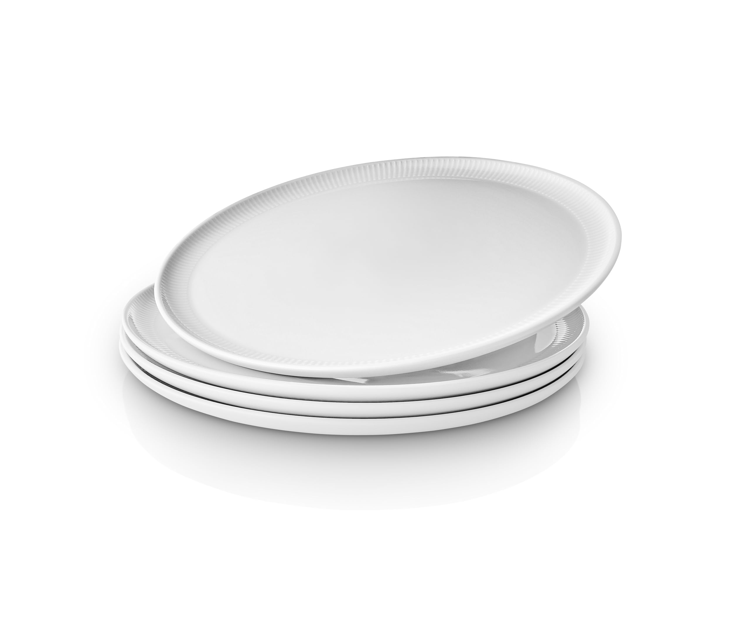 Eva Trio | Legio Nova Pizzateller 31,5 cm | Flaches Modell mit erhöhtem Rand, der das Schneiden von Pizza erleichtert | White