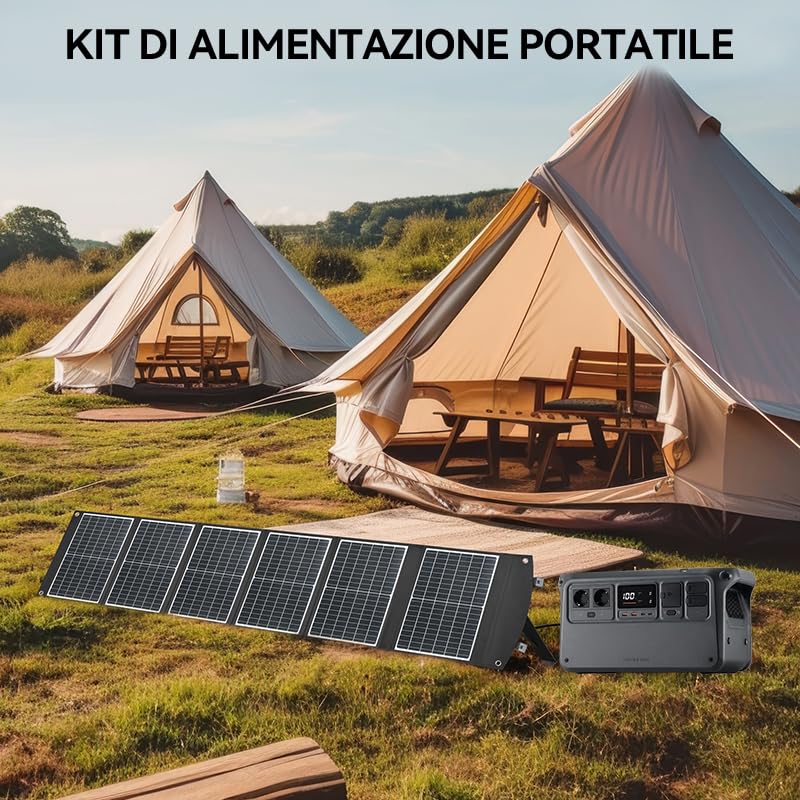Pannello solare pieghevole da 100 W, Compatibilità: DJI Power Adaptermodul per pannello solare (MPPT), Power 1000, Power 500, Power 1000Mini