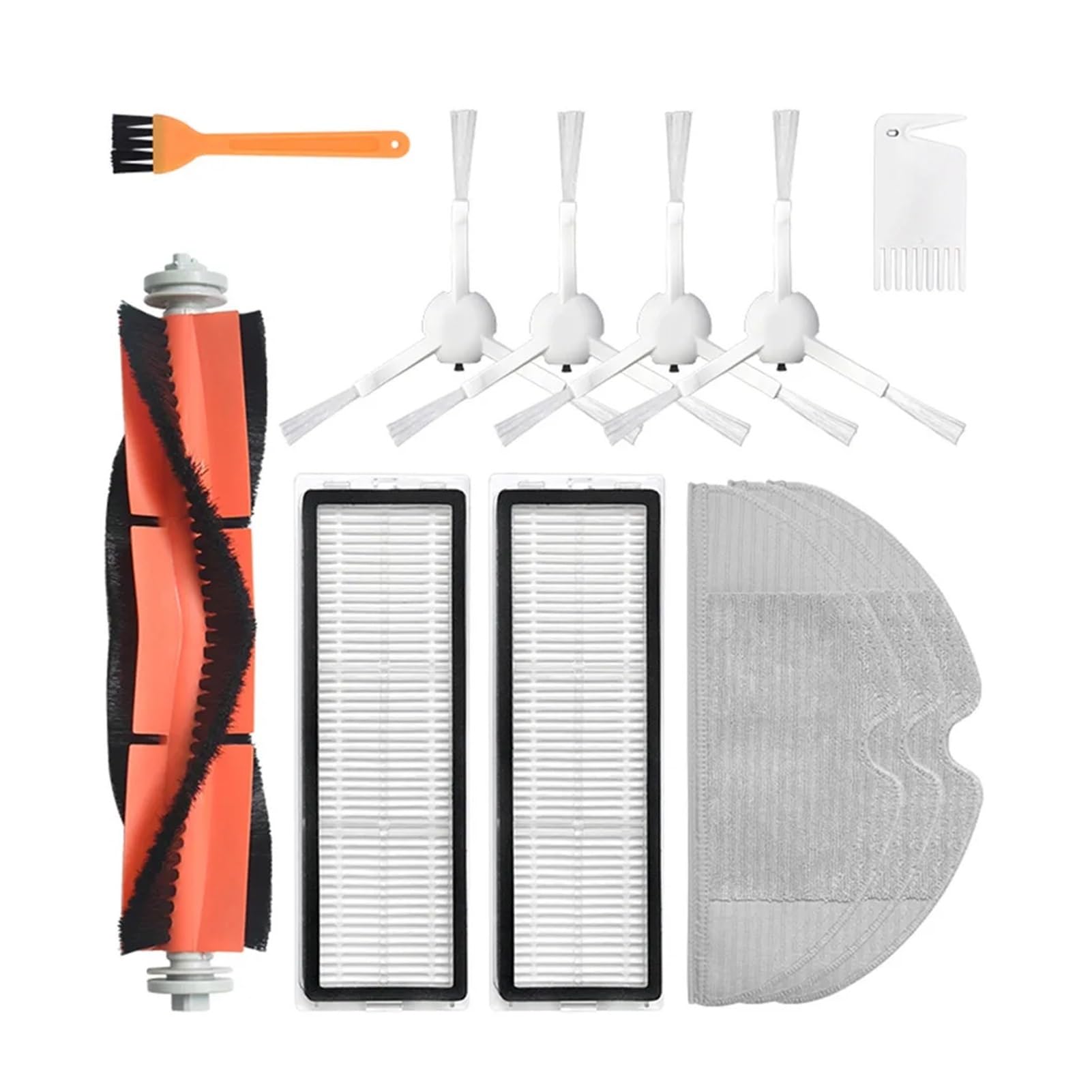 Dirlux Compatible with XIAOWA E352 Xiaomi Mijia 1C 2C 1T Dreame F9 Robot Vacuum Main Brush Side Brush Filter Mop Kit(Set B)