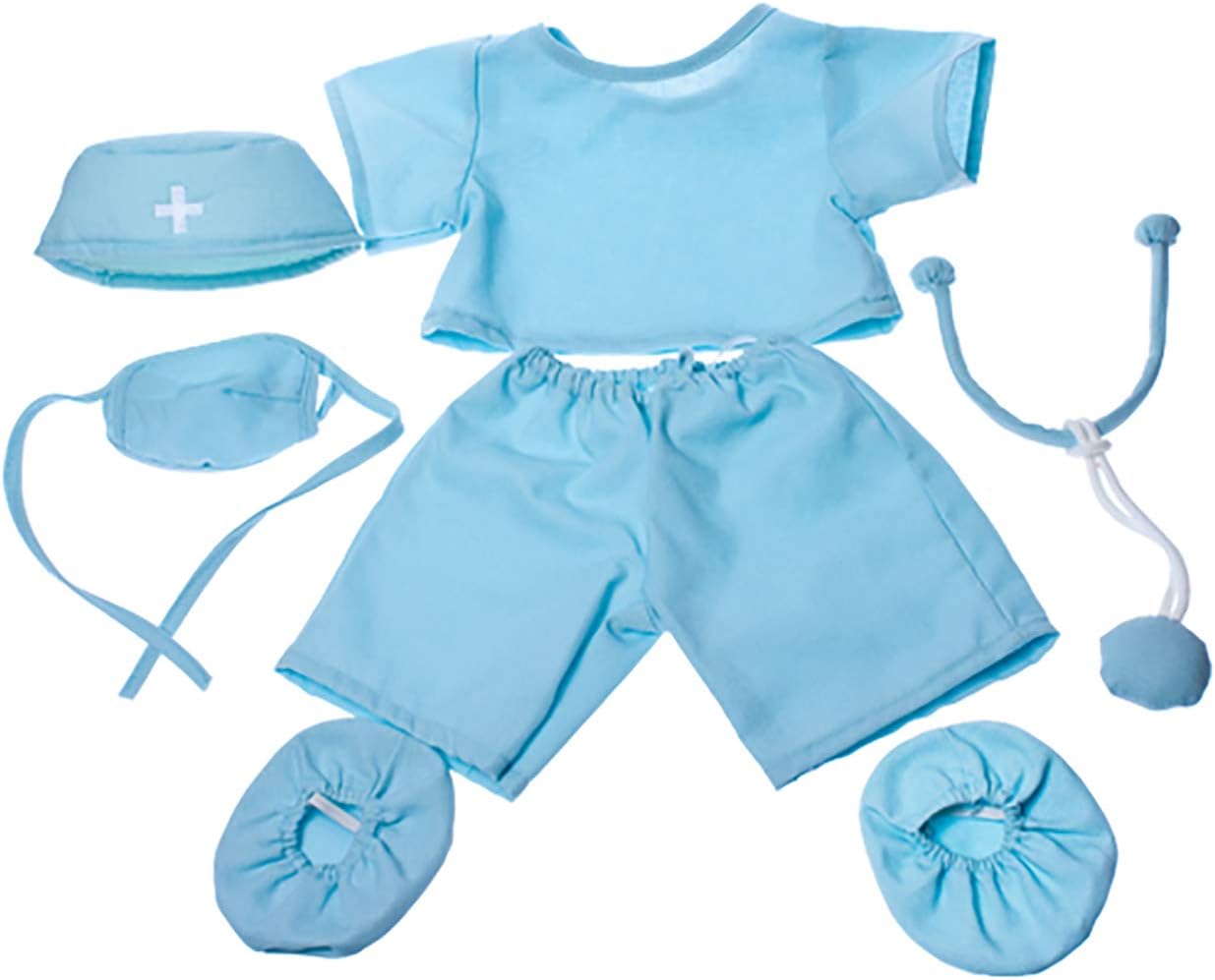 Doctor Scrubs Teddy Bear Clothes Fits Most 14"-18" Build-A-Bear and Make Your Own Stuffed Animals