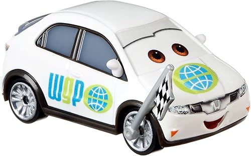 Miniatura 5 de Disney Cars Toys y Pixar Cars 3, WGP Security Guard & Race Starter Paquete de 2 unidades, vehículos de personajes favoritos de los fanáticos