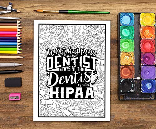 Gray & Gold Publishing Papeterie Bleu Dental Life: A Snarky Coloring Book For Adults thumb #5