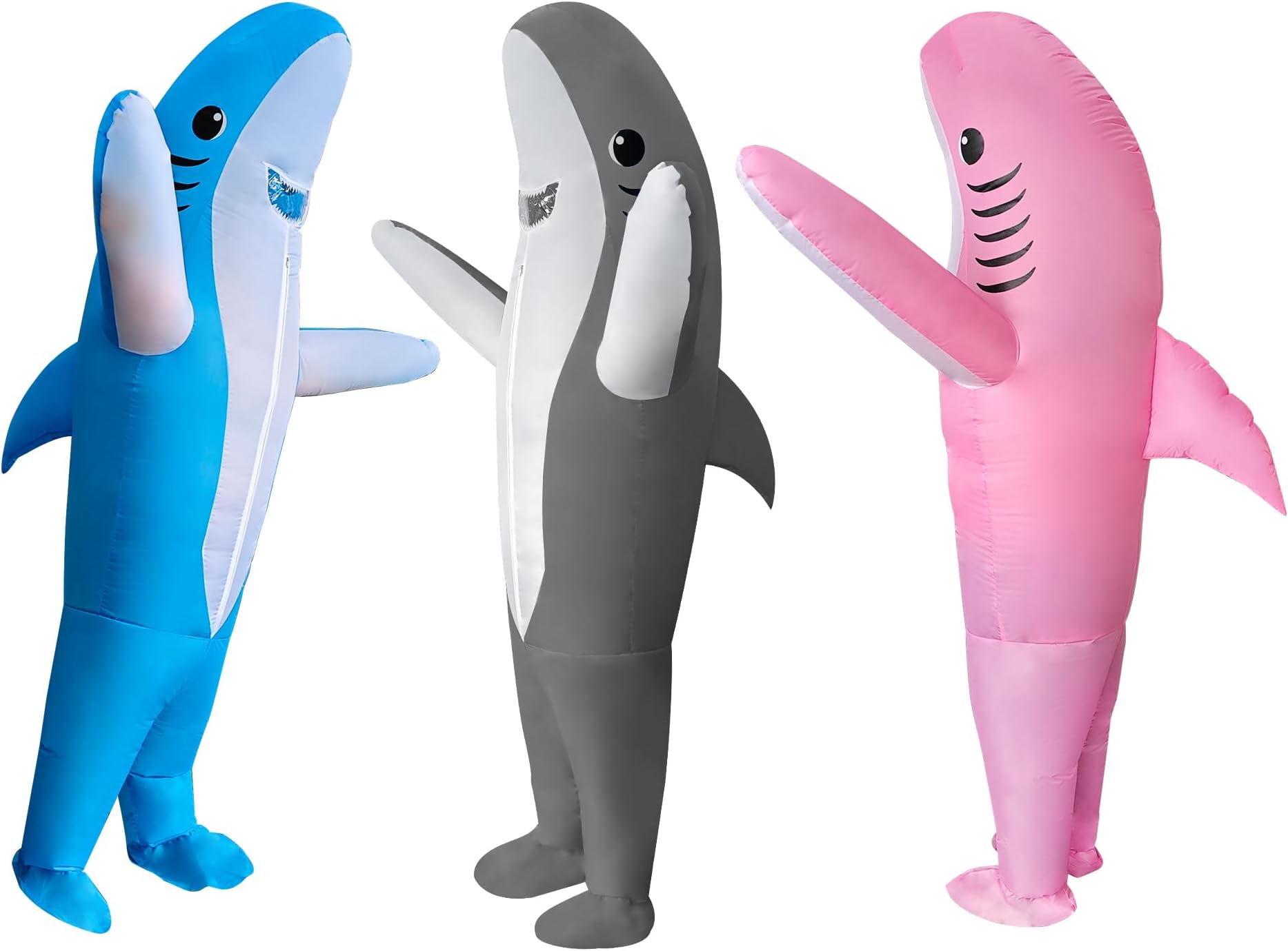 3 Packs Inflatable Costume for Adult Inflatable Halloween Costumes Blow Up Costumes for Party (Shark)