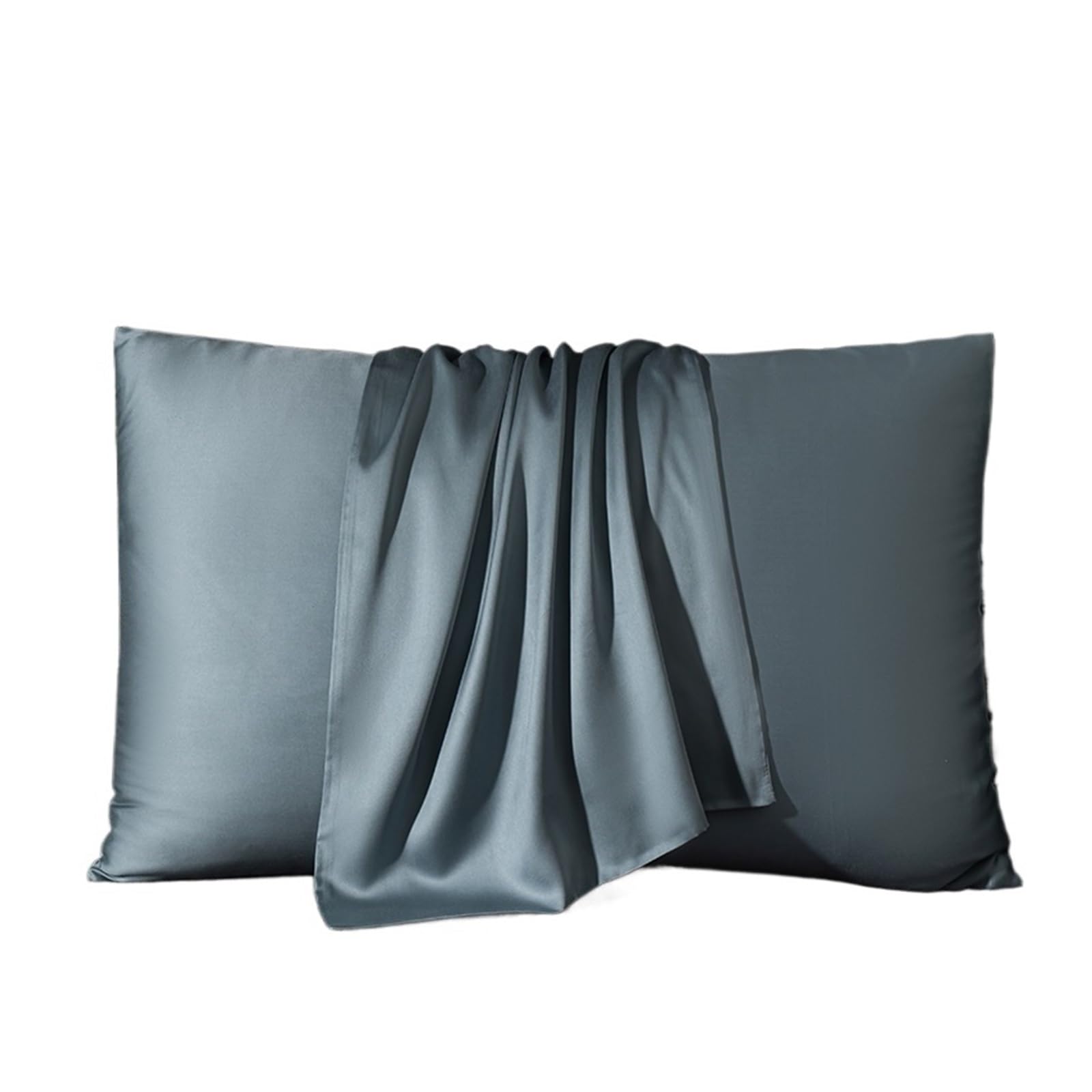 Silky Pillow Covers, Silk Pillowcase Multicolor Multiple Sizes(Blue,50x90cm 1pc)