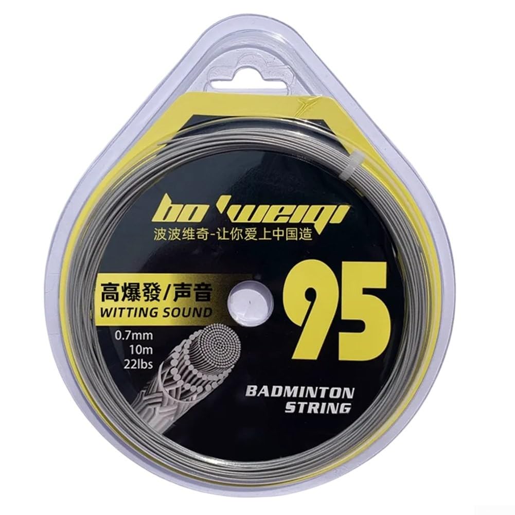 Cuerda de bádminton de 10 m de diámetro de 0,7 mm de diámetro, cuerda de raqueta de nailon de 22 a 28 libras de tensión en varios colores (blanco)