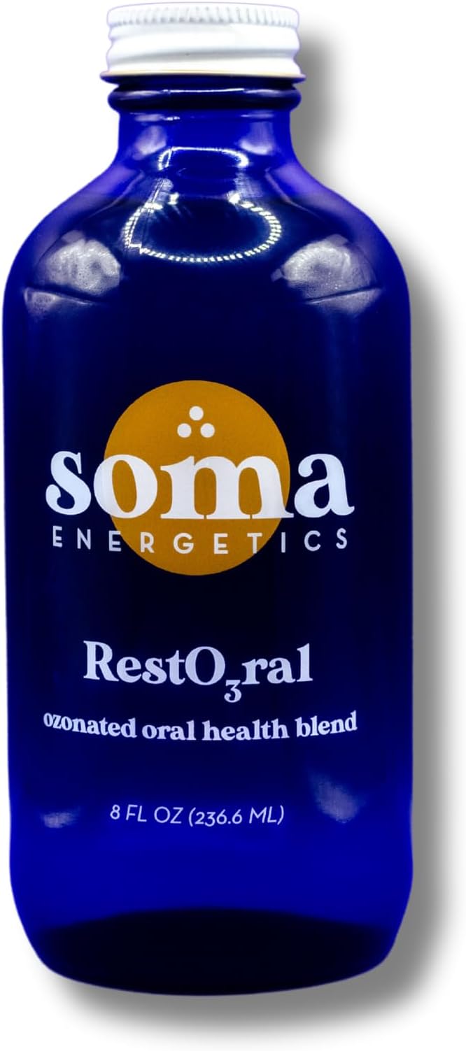 Restoral Ozonated Oral Care Blend - Organic Oil Pulling Solution (Organic Sunflower Oil, Organic Essential Oils, Ozone) for Natural Tooth and Gum Support, Oral Care (8 fl. oz.)