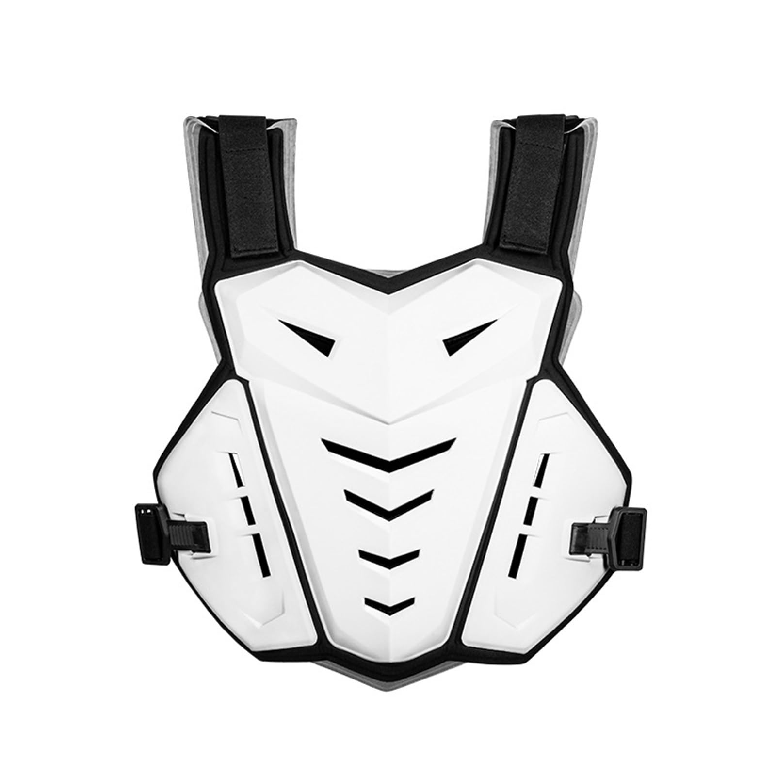 Protector de espalda flexible para motocross con acolchado de espuma y correas ajustables, protector de pecho transpirable para motocross con fuerte