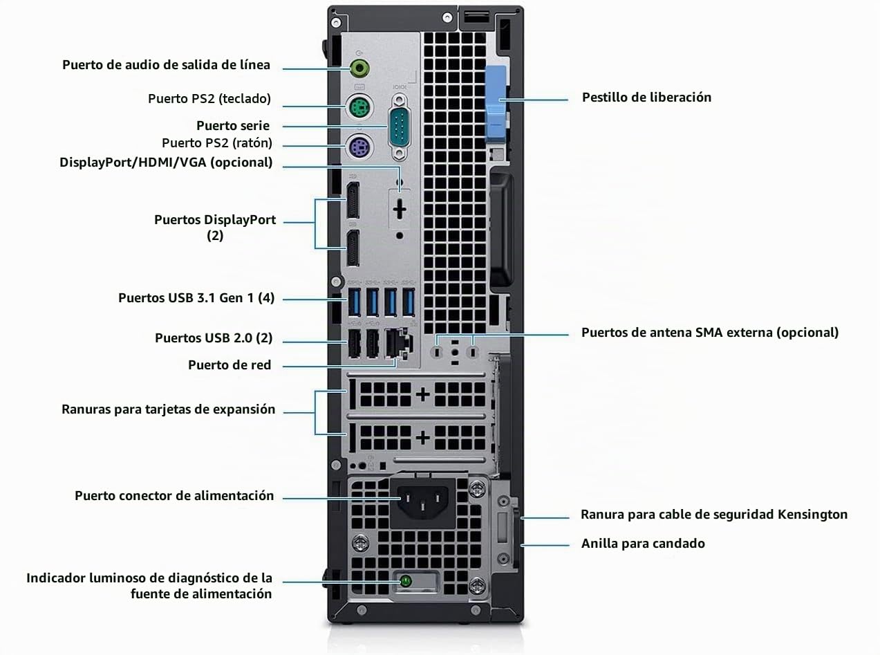 Dell Optiplex 7070 SFF - Ordenador de sobremesa, Intel Core i5-9500T, 16 GB de RAM, 256 GB SSD, WiFi, Bluetooth, Teclado QWERTY de EE.UU., Windows 11 Pro (reacondicionado)