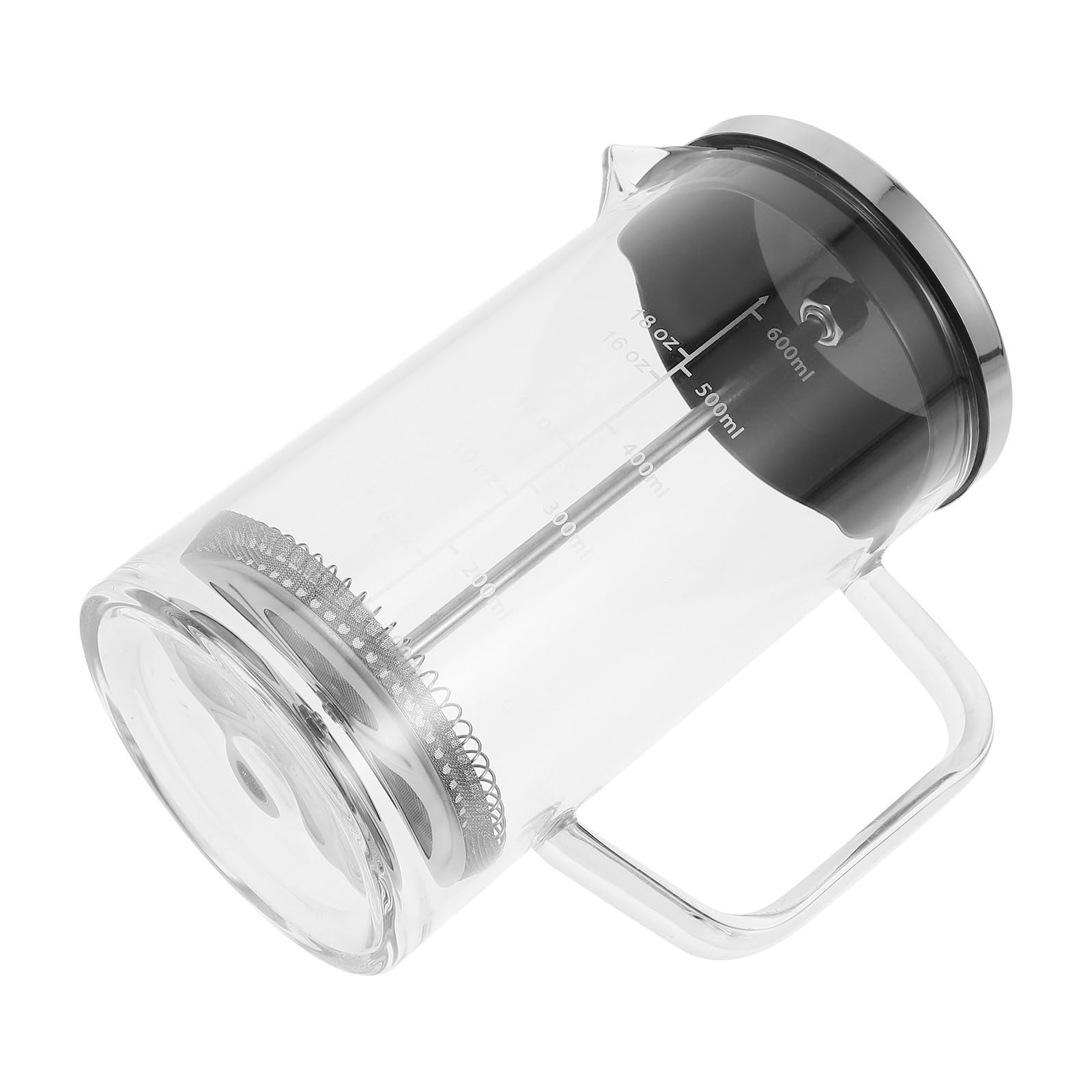 NUOBESTY Cafetière à Piston avec Fond Épais en Acier Inoxydable Domestique 600ml Fonction Filtration pour Maison et Présents