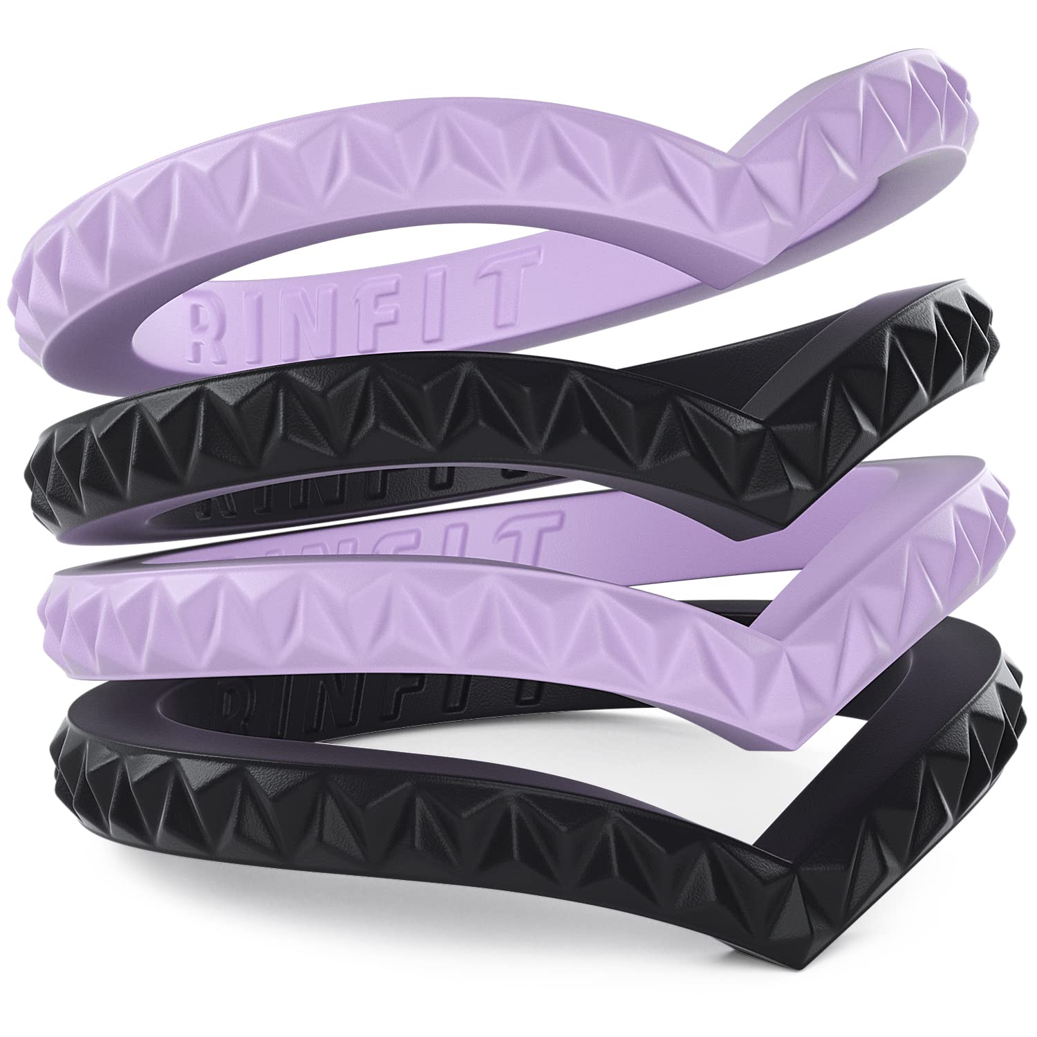 Rinfit Silicone Rings for Women - Rubber Wedding Bands Womens - Stackable Silicone Rings Couture - Patented Design