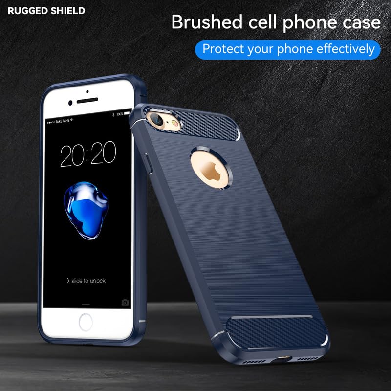 Image of Hybrid Carbon Fiber Back Case for iPhone 7 /8 (Blue)