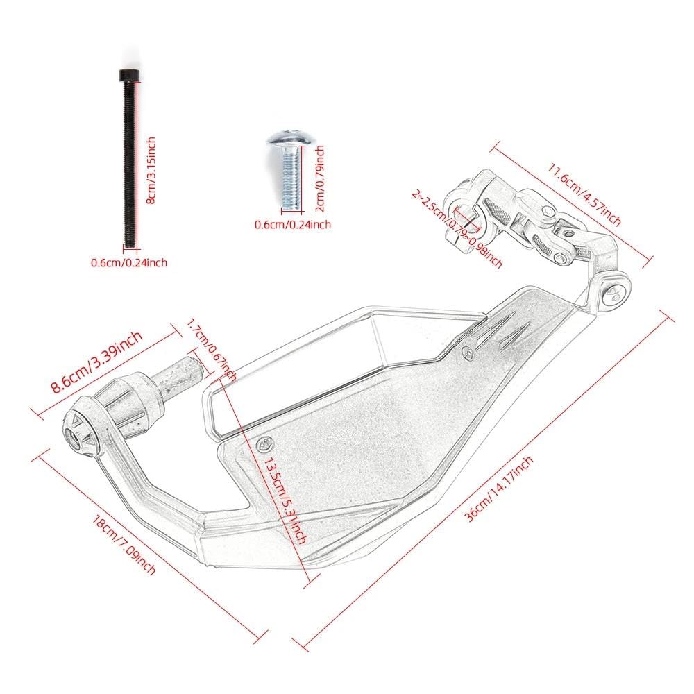 Paramano Moto Universale 7/8 "22mm 1 1/8" 28mm Dirt Bike Paramani per off-Road Motocross per Enduro Manubrio Sostituzione Moto Paramani Paramani Moto