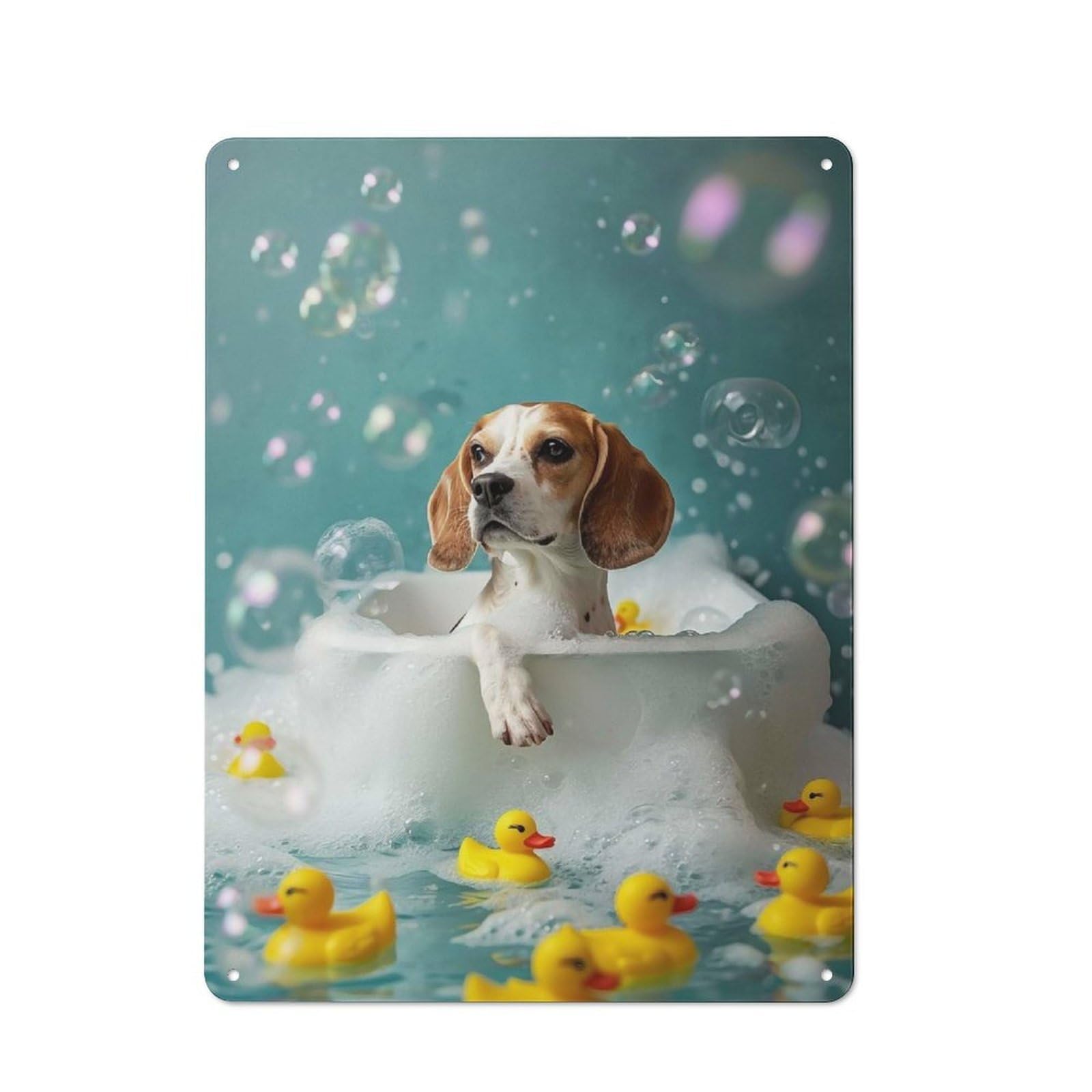 Junmoney Beagle Dog Metal Plaque 40X30cm With For Garage Wall, Retro Decor, For Garage Decor Collectors Refreshing A Room In Autumn