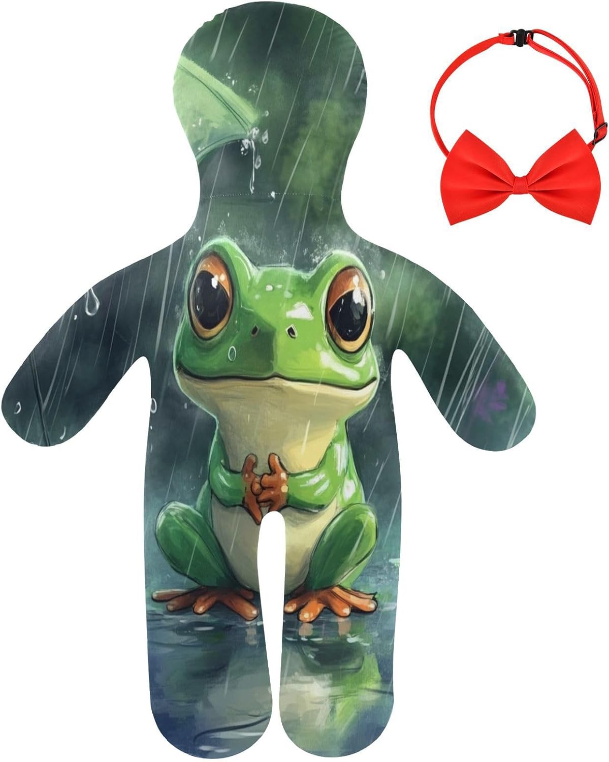 Cute Frog Human-Shaped Pillow Soft Body Pillows Washable Velvet Pillows for Anxiety Relief Sleeping Cuddling & Support