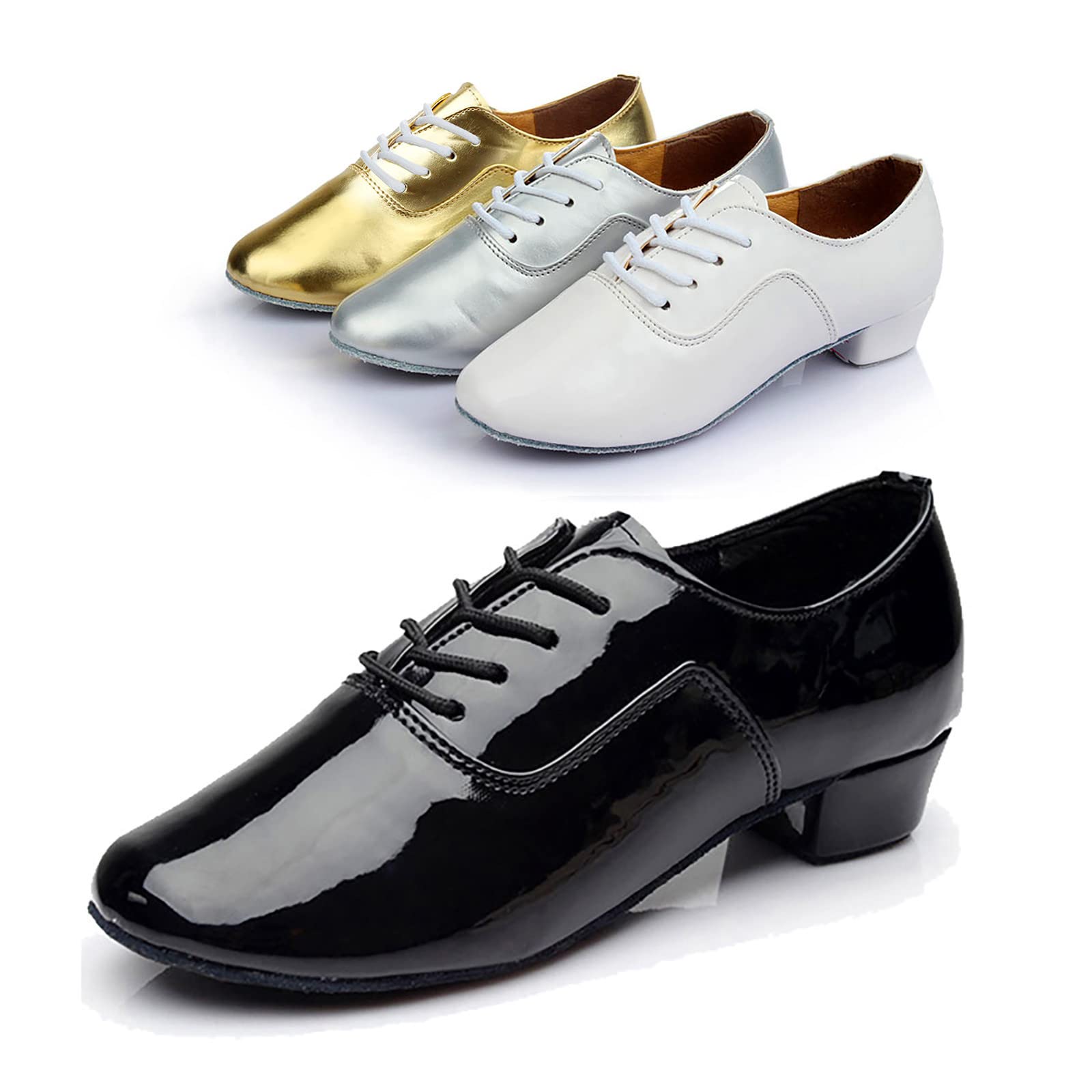zapatos de cuero negro zapatos de campamento para hombre zapatos de campamento para hombre de color sólido zapatos de baile latino para danza moderna danza sala de baile latino