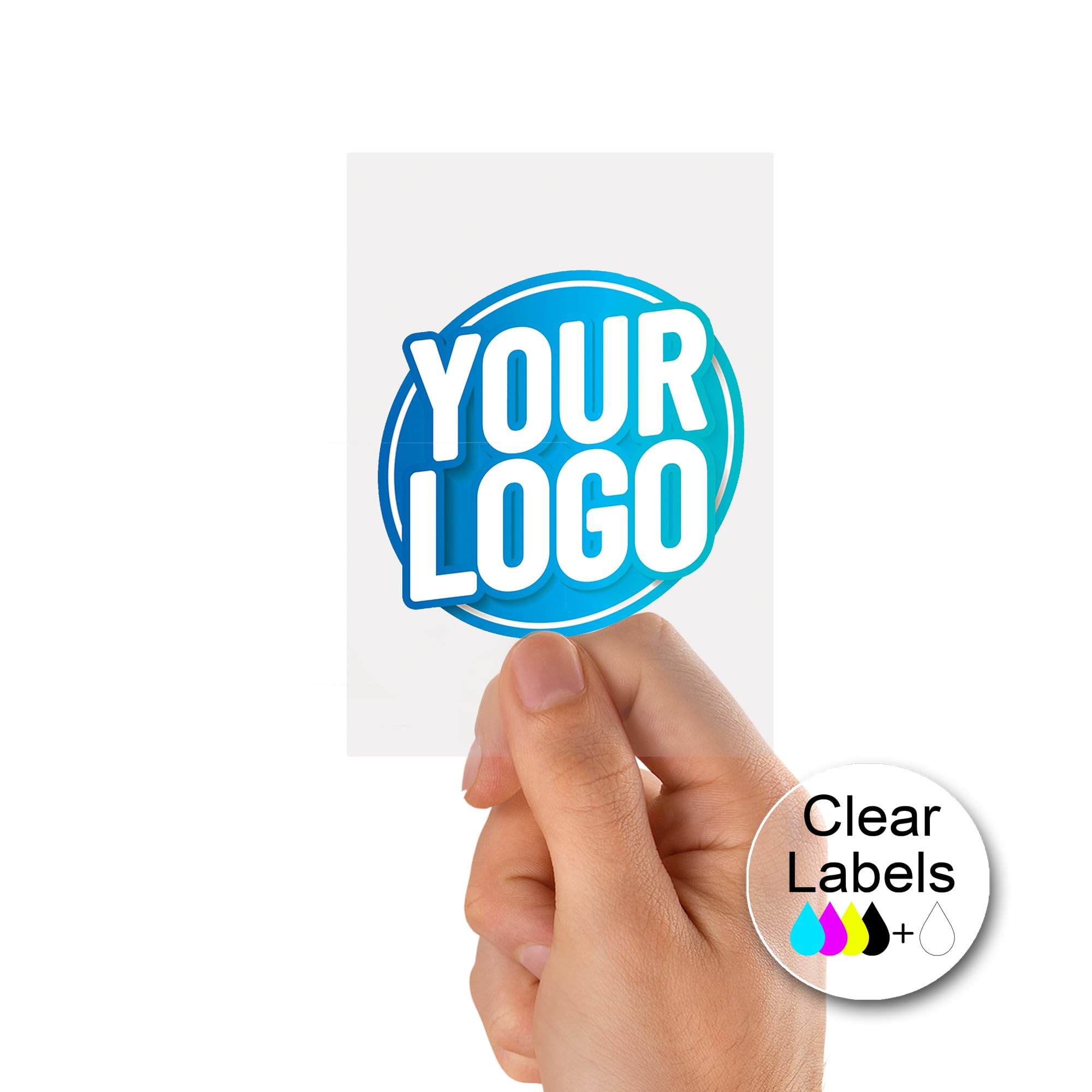 Personalised 97mm x 139mm Transparent Rectangle Stickers - Custom Business Logo Labels - Label - Company Branding Sticker - Packaging - Thank You Seals (Transparent Gloss, 36 Labels (9 Sheets))