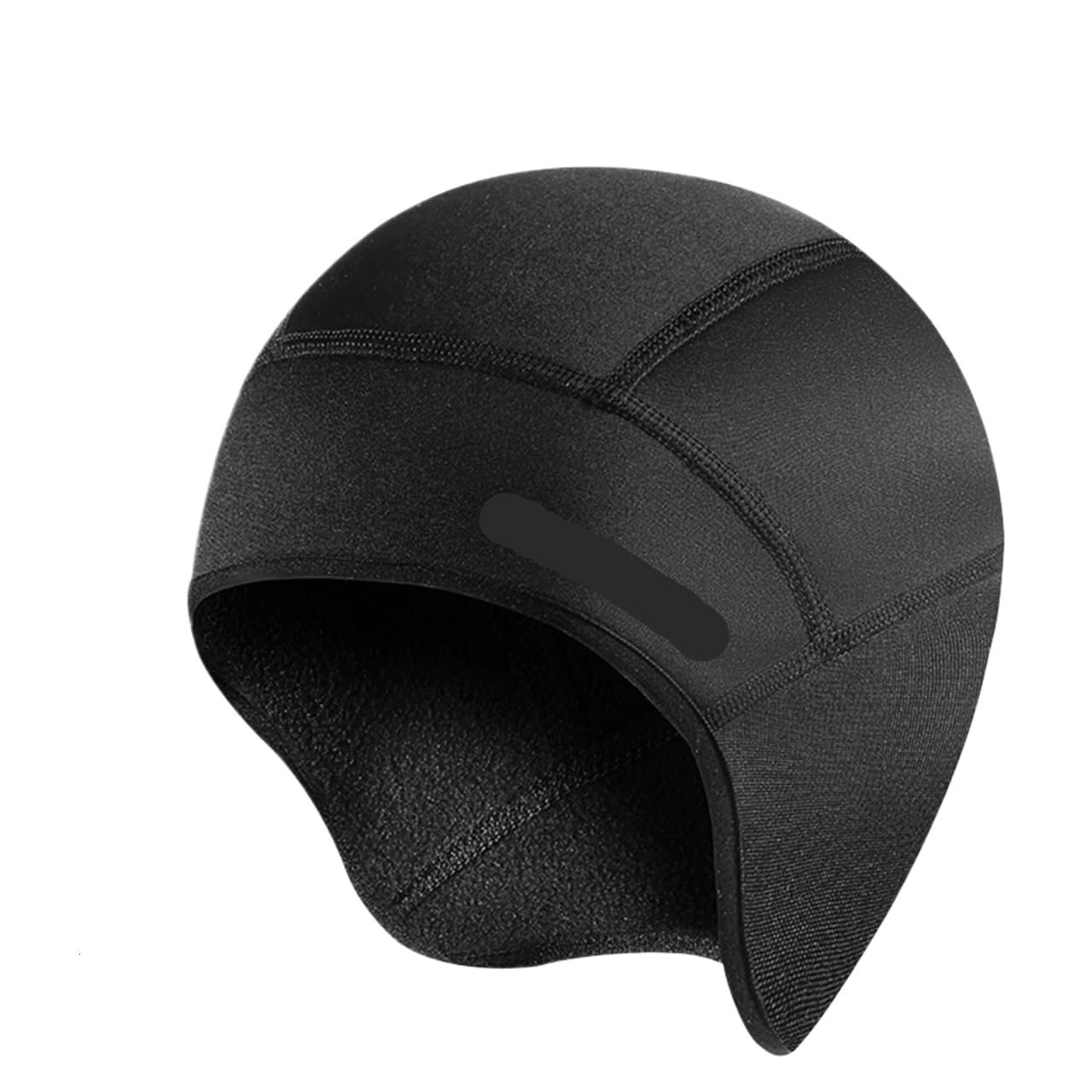 Casquette de vélo d'hiver 2 pièces, Casque Ski Chaud et résistant au Froid, doublée Casquette Coupe-Vent for Montagne for Hommes Femmes pour Vélo(Black)