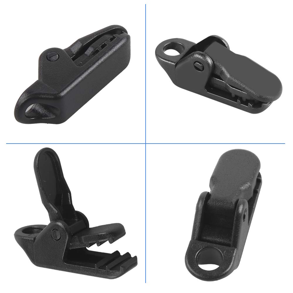 Set van 16x stuks mini zeilklemmen/zeilclips 5 cm kunststof/staal
