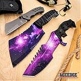 Wartech EDC Pocket Knife 3PC Galaxy Combo Set 11' CSGO Tactical Knife + 9.5' Cleaver Fixed Blades +...