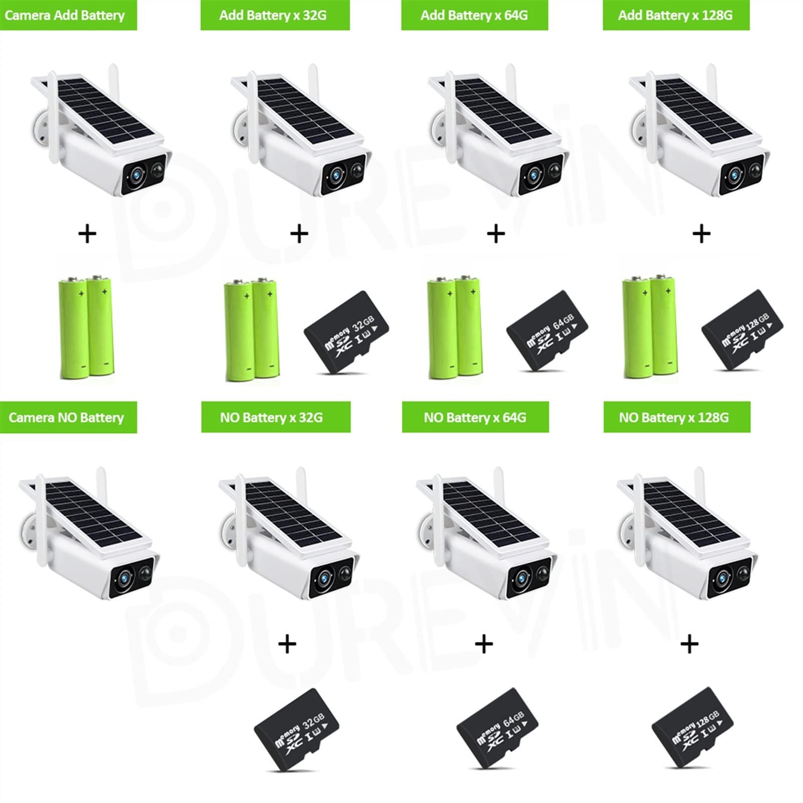 Kamera bezpieczeństwa, Zewnętrzna kamera bezpieczeństwa 3MP HD Panel słoneczny Bezprzewodowa IP Zasilany bateryjnie PIR Kamera typu Bullet do nadzoru ruchu iCSee(NO Battery x 128G)