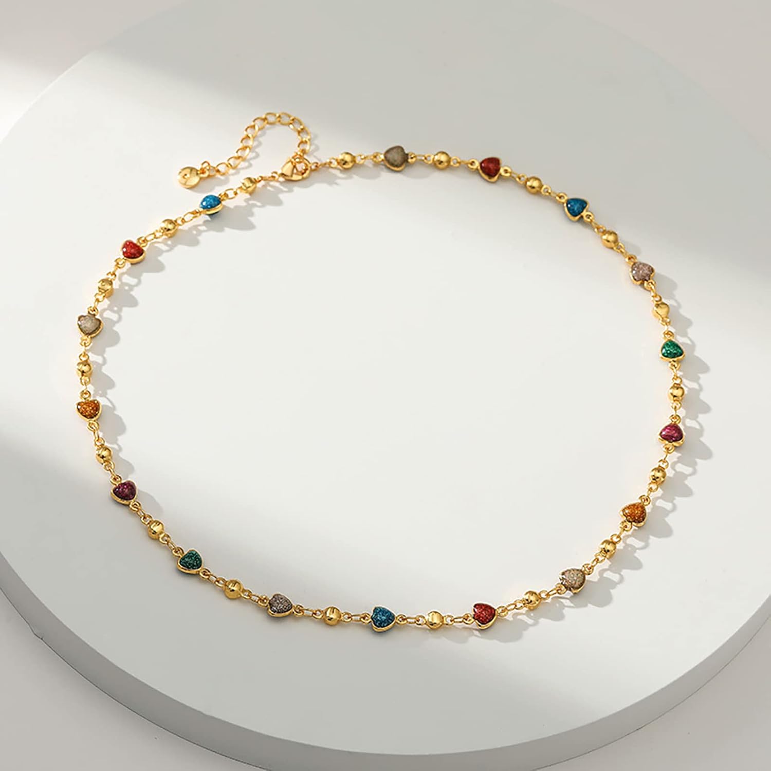 Beaded Choker Necklaces for Women 18k Gold Plated Dainty Gold Choker Necklaces for Women - Image 5