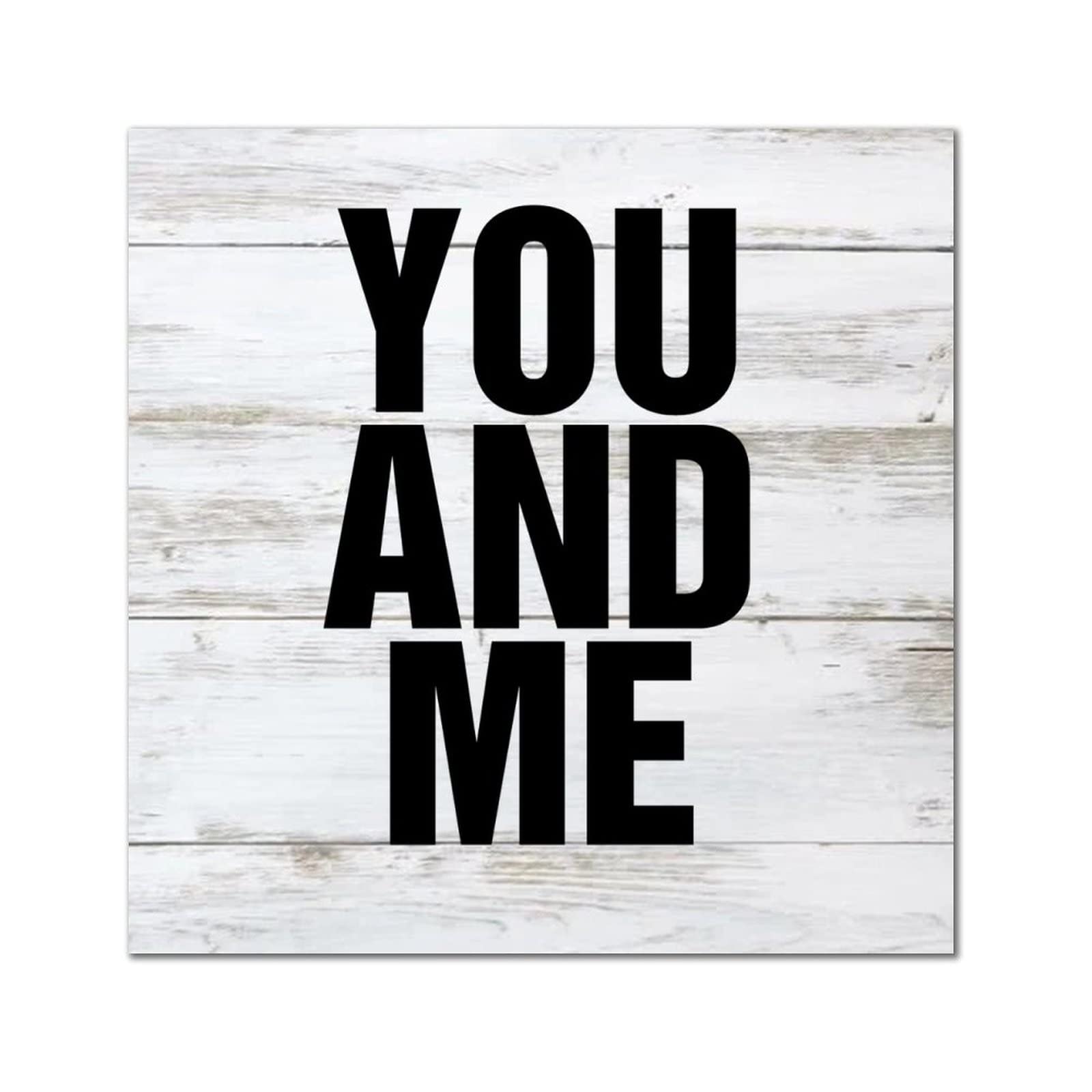 Plaque murale en bois You and Me objet déco maison salon chambre