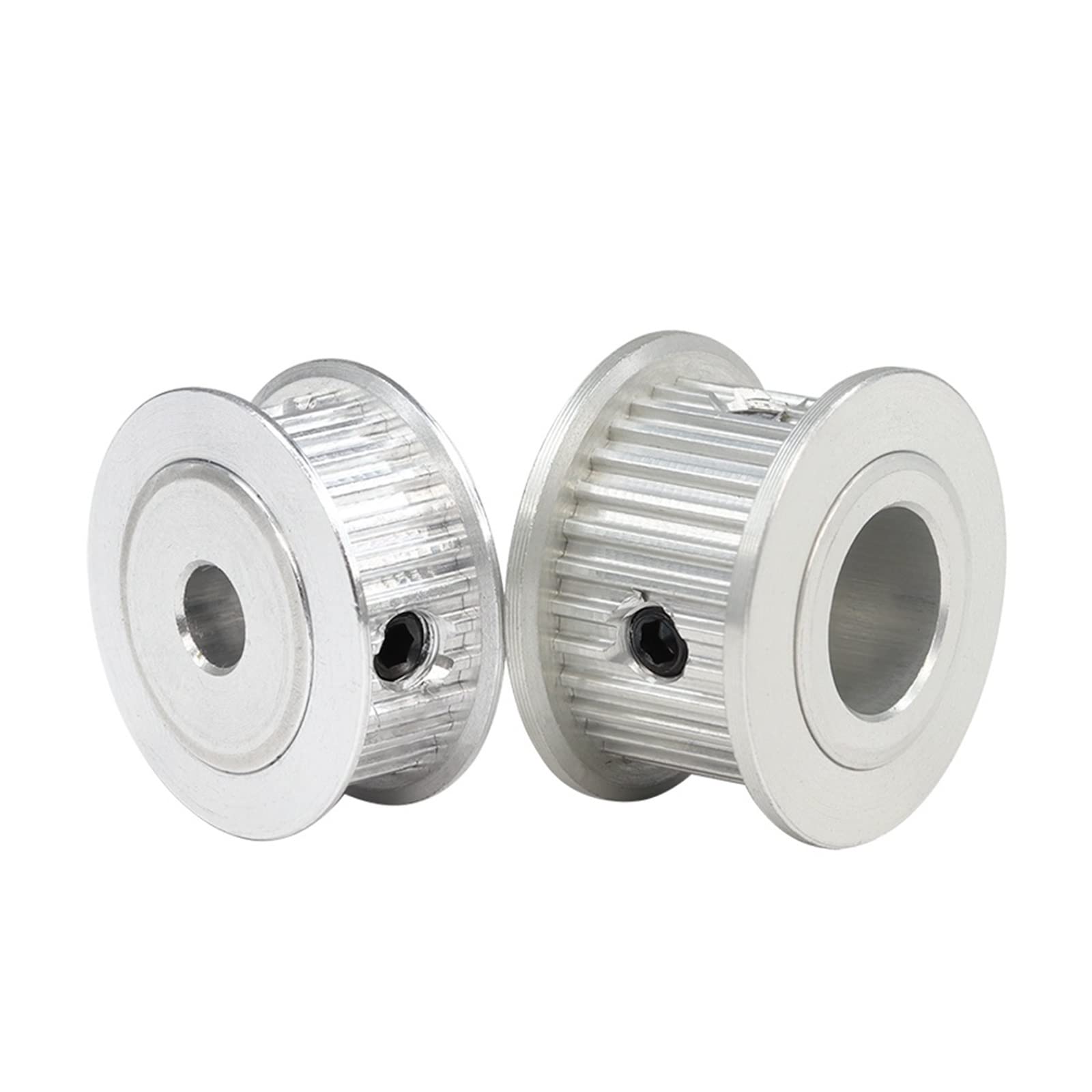 WHJPOW 2pcs MXL-30T Belt Pulleys, Bore Size 5/6/6.35/7/8/10/12 mm Motor Pulley for Width 6/10mm MXL Timing Belt (Size : 10 mm, Color : Width11 mm)