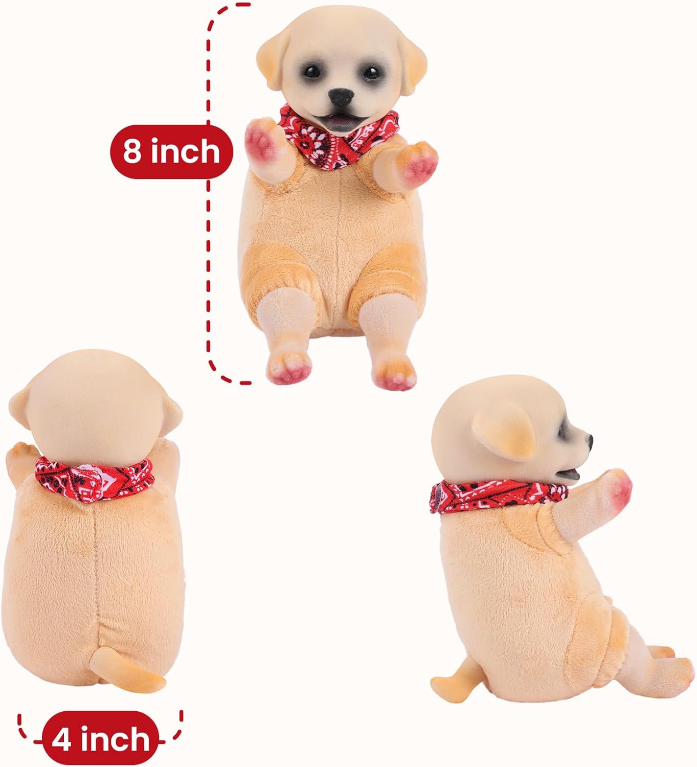 BABESIDE 8 Inch Dog Stuffed Animal – Soft Plush Puppy Toy, Realistic Cute Dog Plush, Adorable Cuddly Pet Plush Gift for Kids Age 3+, Girls, Puppy Lovers, Holiday - Image 8
