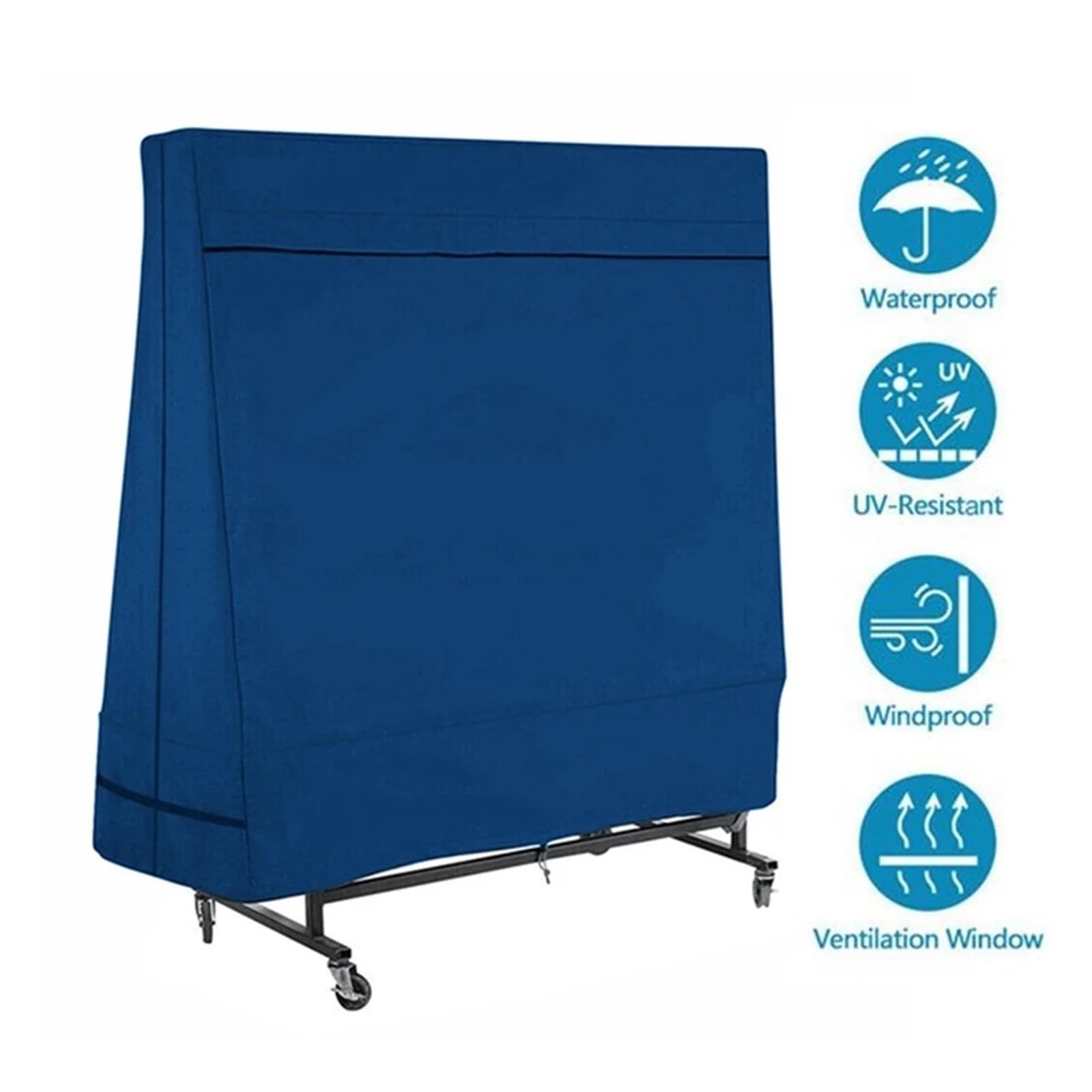 Funda Plegable for Mesa de Ping Pong Exterior, 160 x 85 cm, Impermeable, a Prueba Polvo, Funda Protectora for Muebles para Exteriores e Interiores