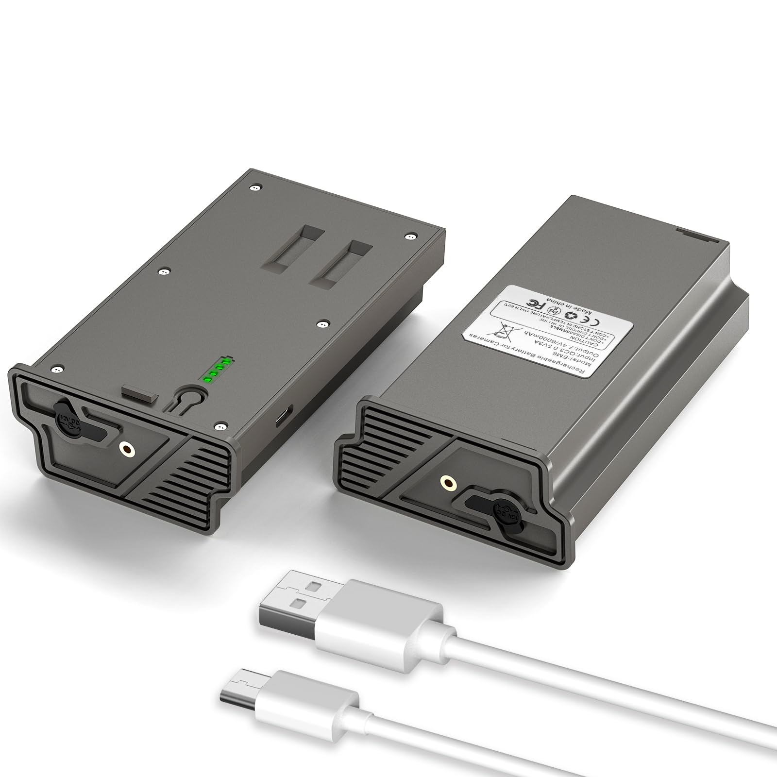 Abrazar 2-Pack 2025 New 6000mAh Reveal Lithium Battery Pack for Reveal X Gen 3.0, X Pro, X Gen 2.0, SK, XB – Rechargeable Replacement with USB-C & 12V DC Ports