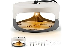 Indoor Flea Traps for Home: 2-Pack Electronic Flea Killer with 4 Sticky...