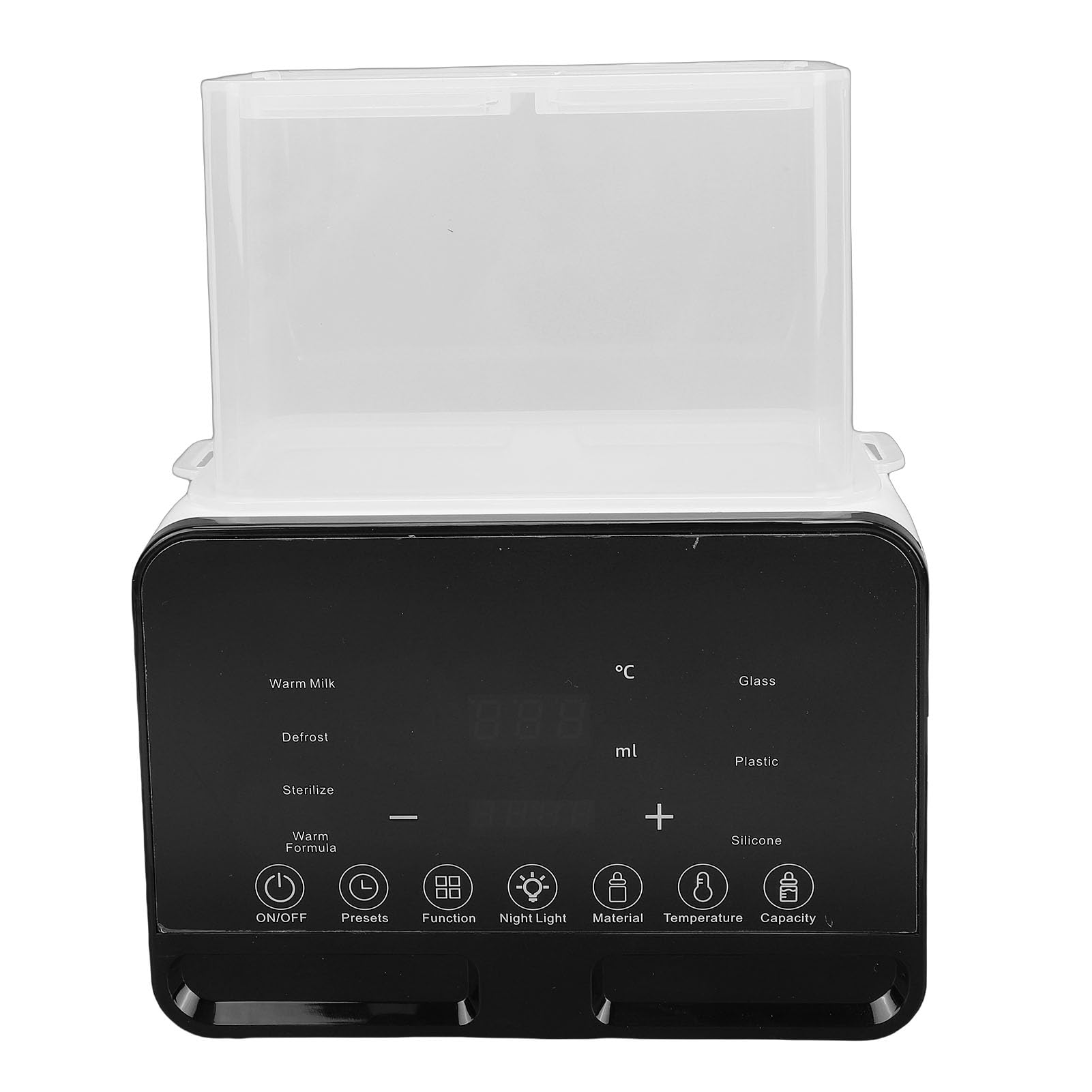 Pongnas Scaldabiberon Doppio 200 W, Display LED a Riscaldamento Rapido Intelligente Multifunzionale 9 in 1 Scaldalatte per Bambini con Riscaldamento e Scongelamento (Spina europea 220 V)